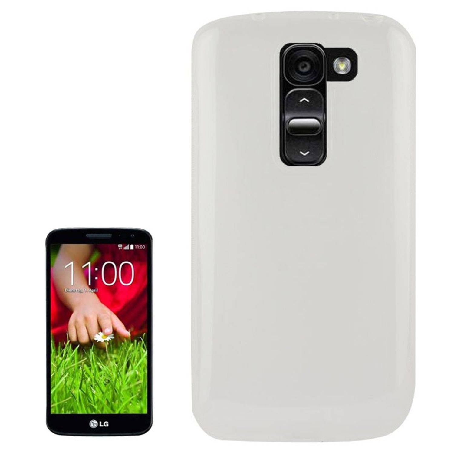 LG Optimus G2 Handyhülle Backcover Weiß
