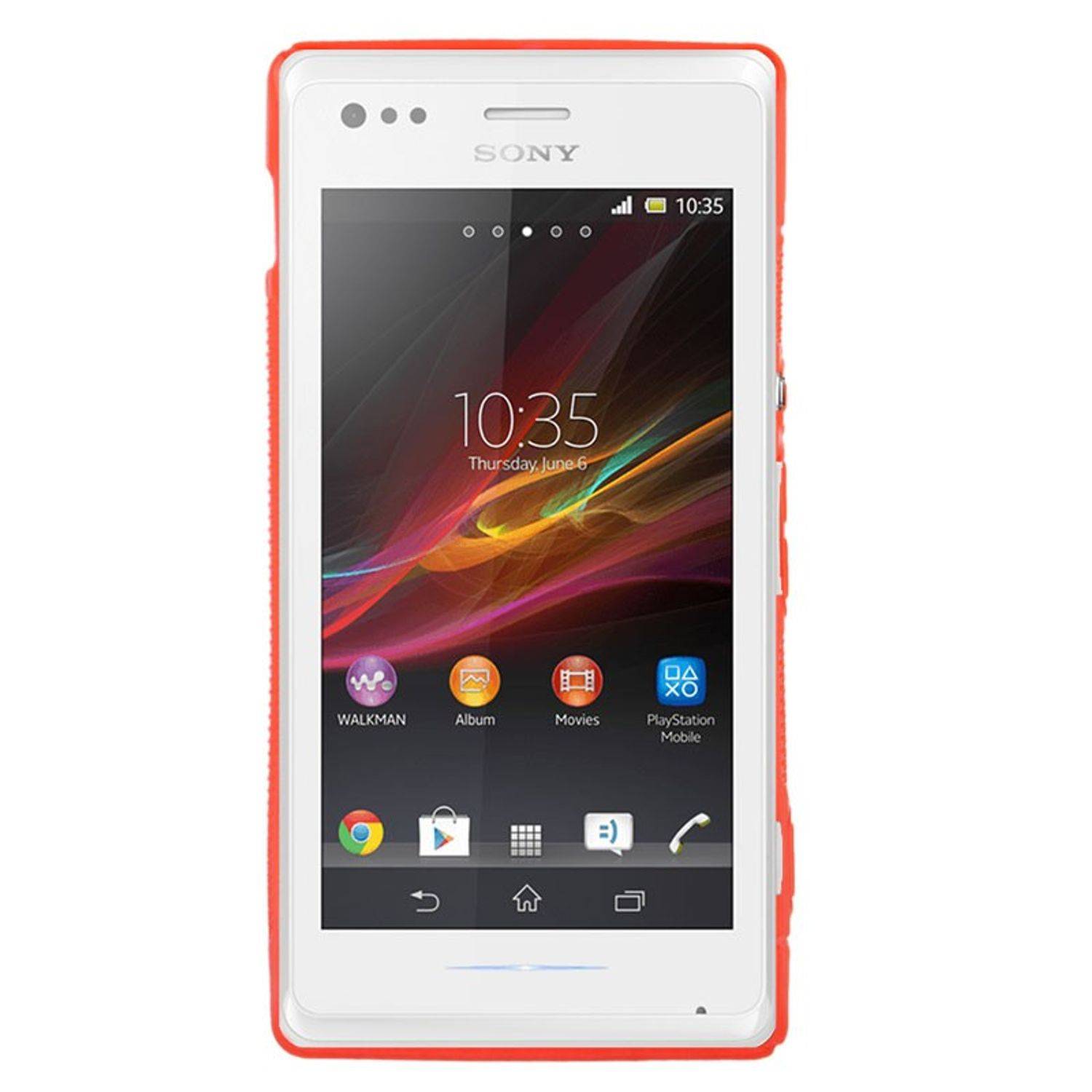 Sony Xperia M Handyhülle Backcover Rot
