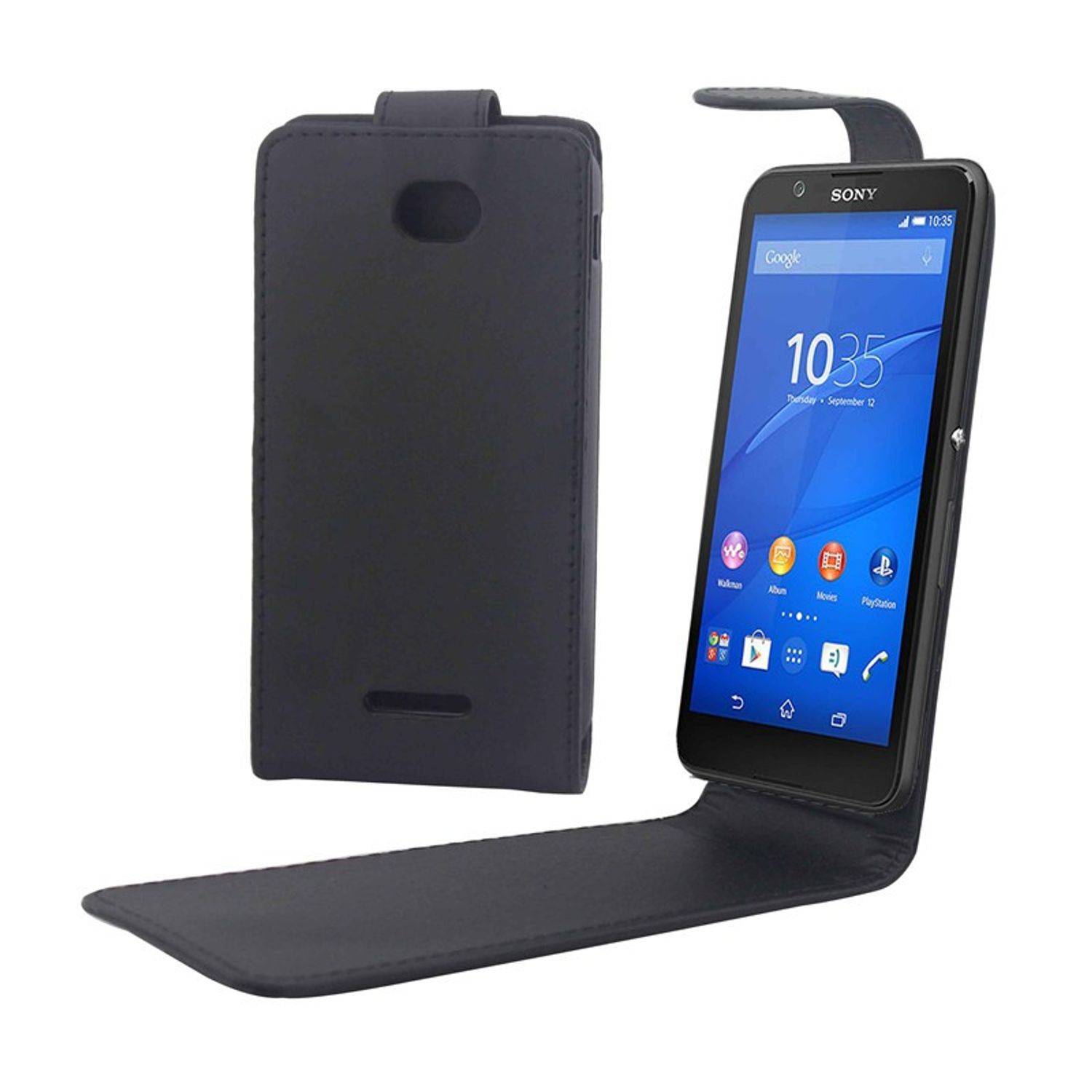 Sony Xperia E4 Handyhülle Backcover Schwarz
