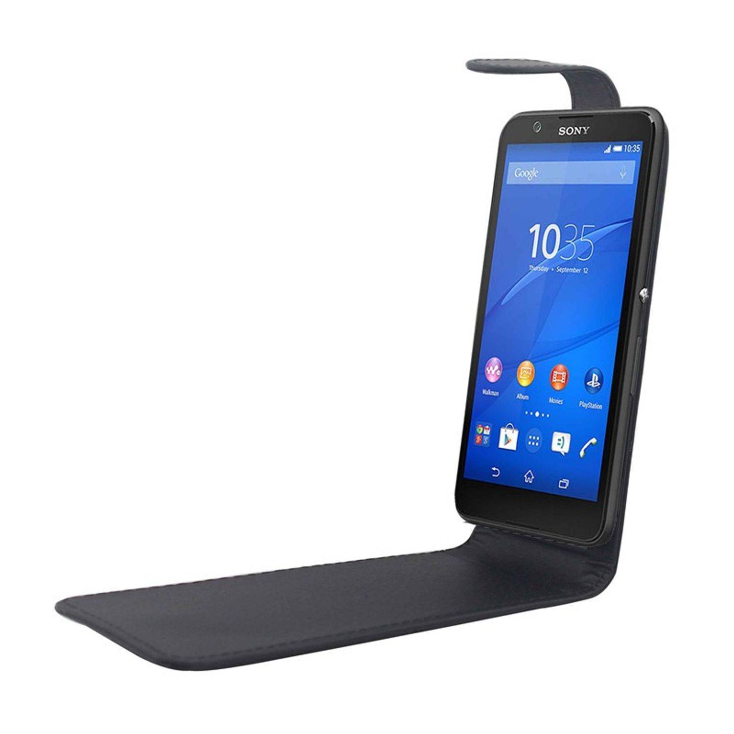 Sony Xperia E4 Handyhülle Backcover Schwarz