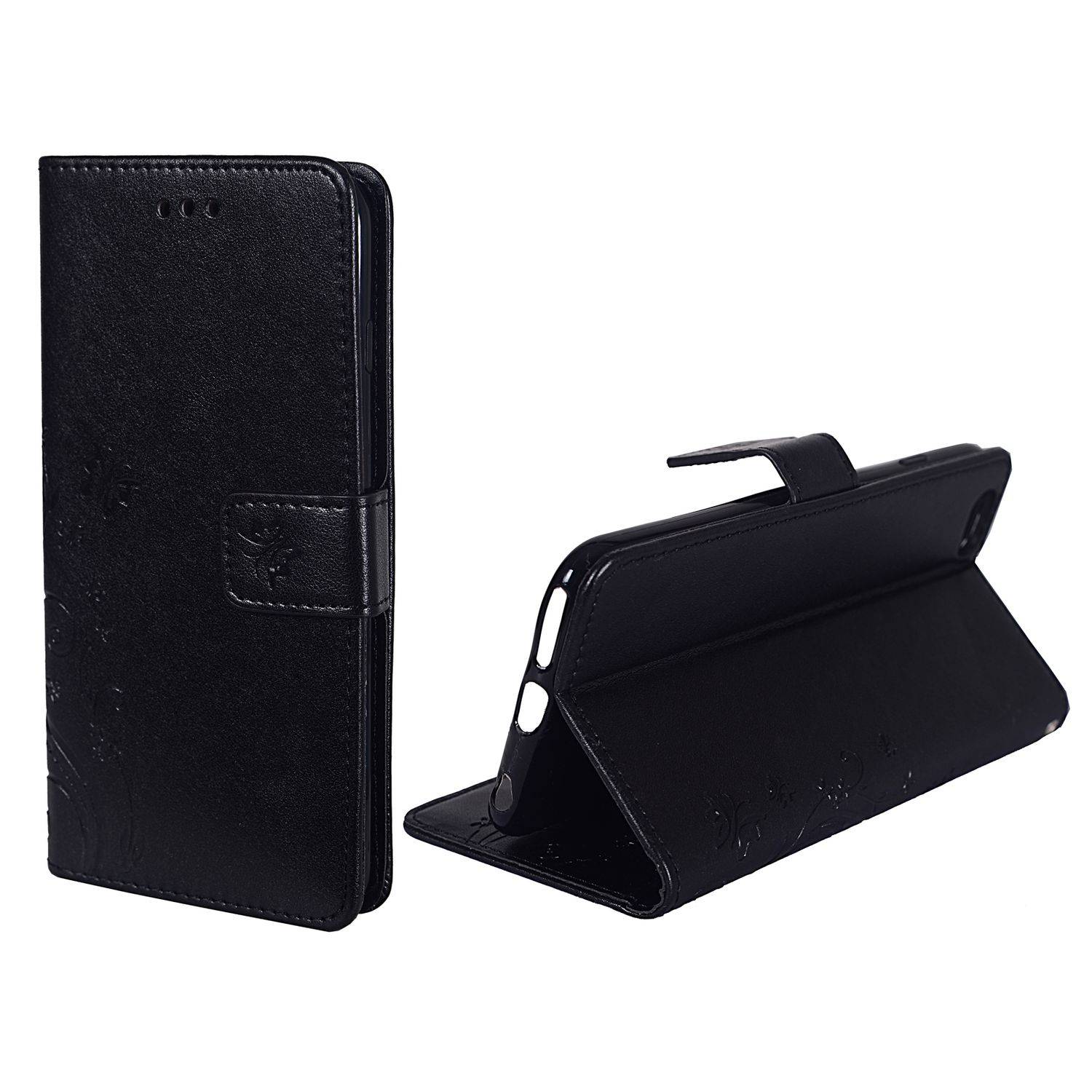 Apple iPhone 6 Plus / 6s Plus Handyhülle Bookcover Schwarz