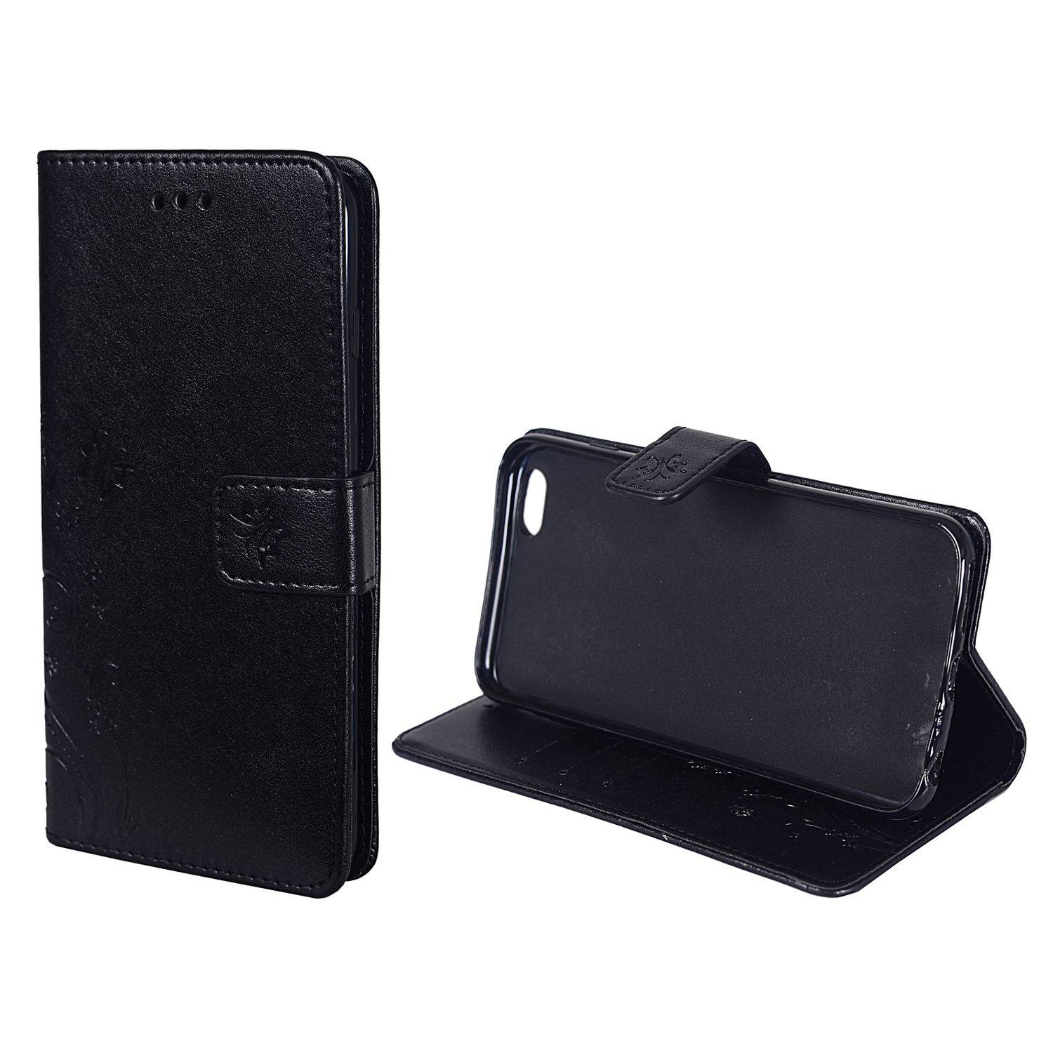 Apple iPhone 6 Plus / 6s Plus Handyhülle Bookcover Schwarz