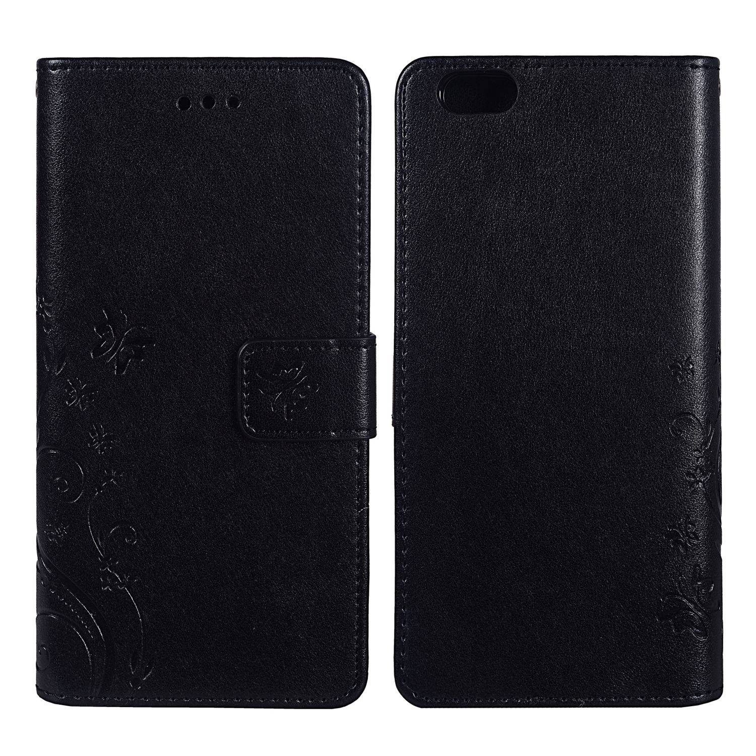 Apple iPhone 6 Plus / 6s Plus Handyhülle Bookcover Schwarz