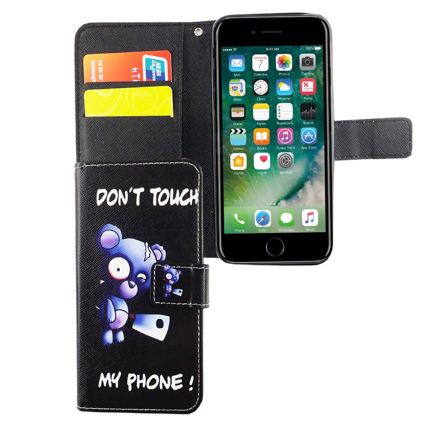 Apple iPhone 6 / 6s Handyhülle Bookcover Schwarz