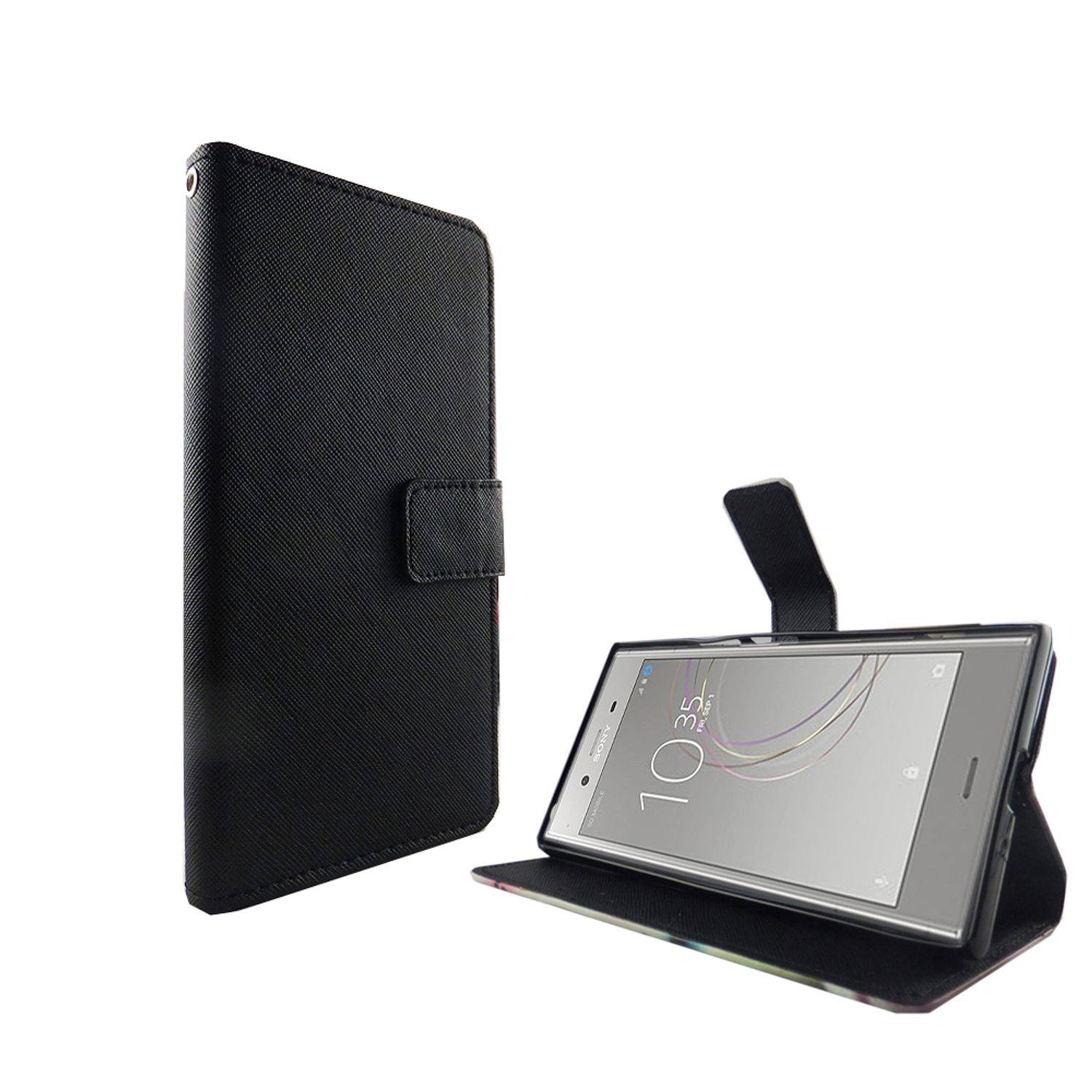 Sony Xperia XZ1 Handyhülle Bookcover Schwarz