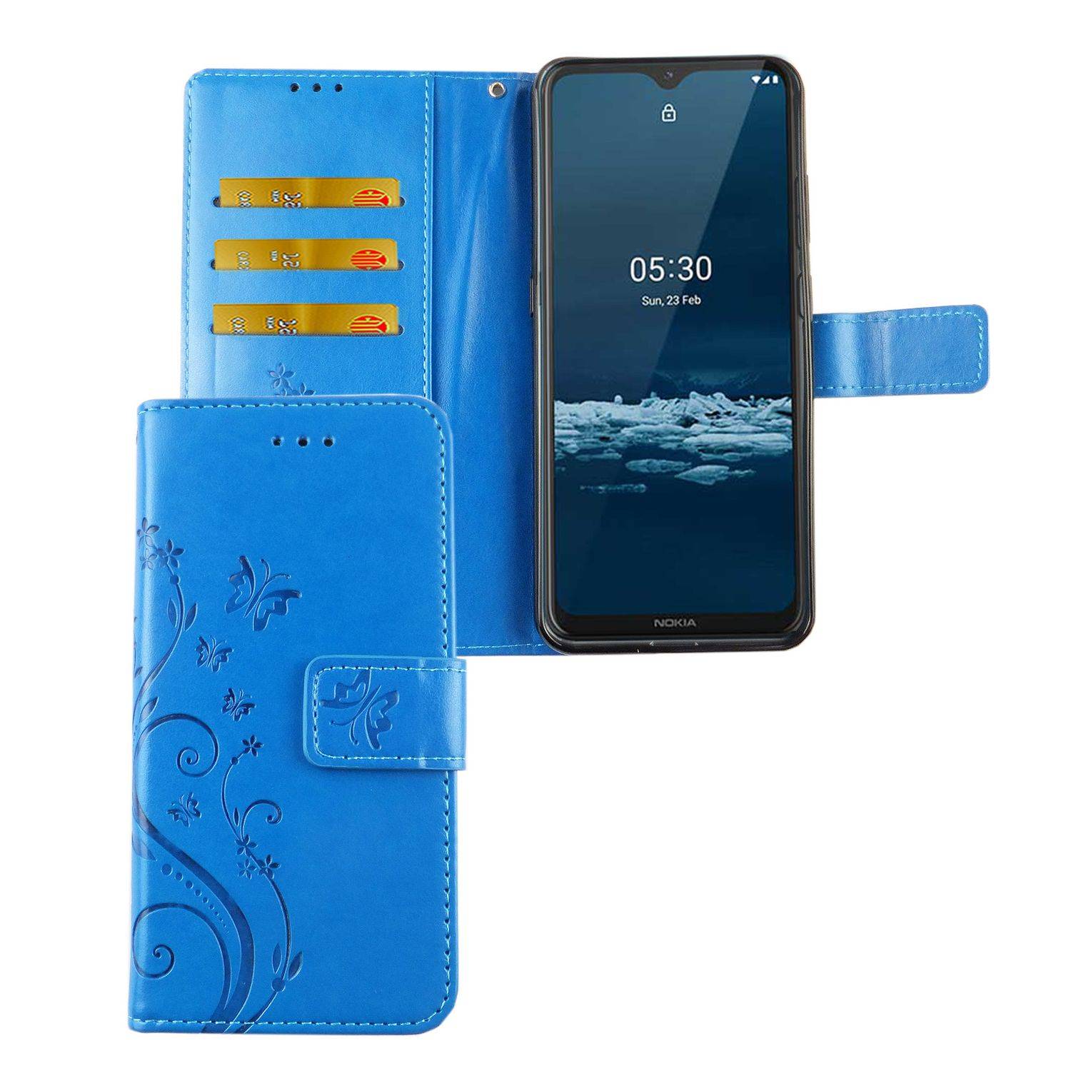 Nokia 5.3 Handyhülle Bookcover Blau