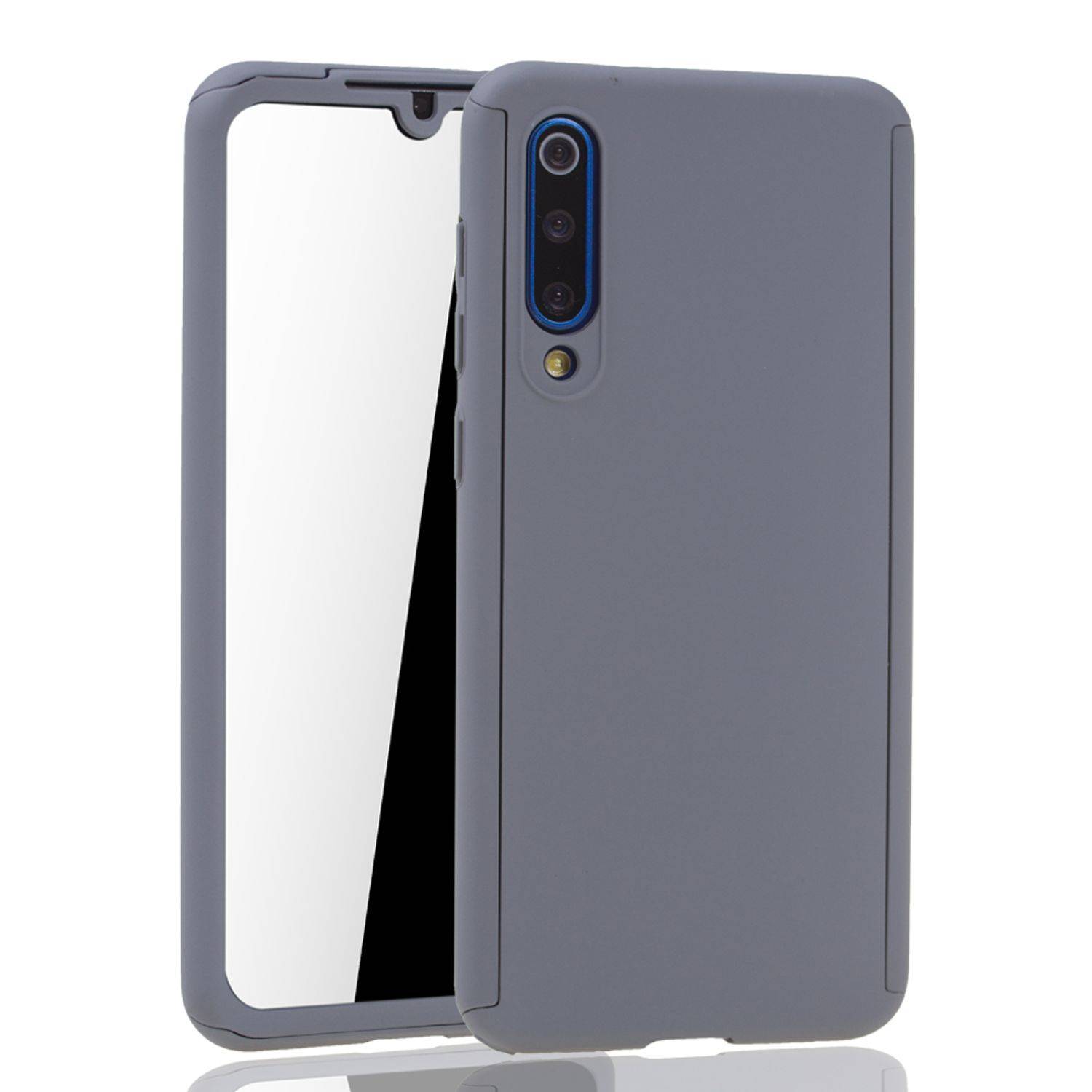 Xiaomi Mi 9 SE Handyhülle 360 Grad Schutz Full Cover Grau