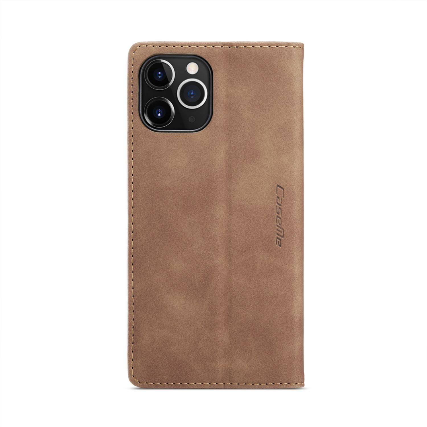 Apple iPhone 12 Pro Max Handyhülle Schutztasche Bookcover Braun