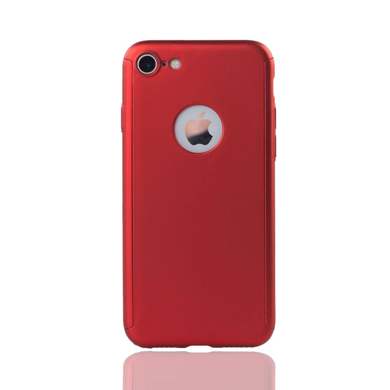 Apple iPhone 6 / 6s Plus Handyhülle 360 Grad Schutz Full Cover Rot