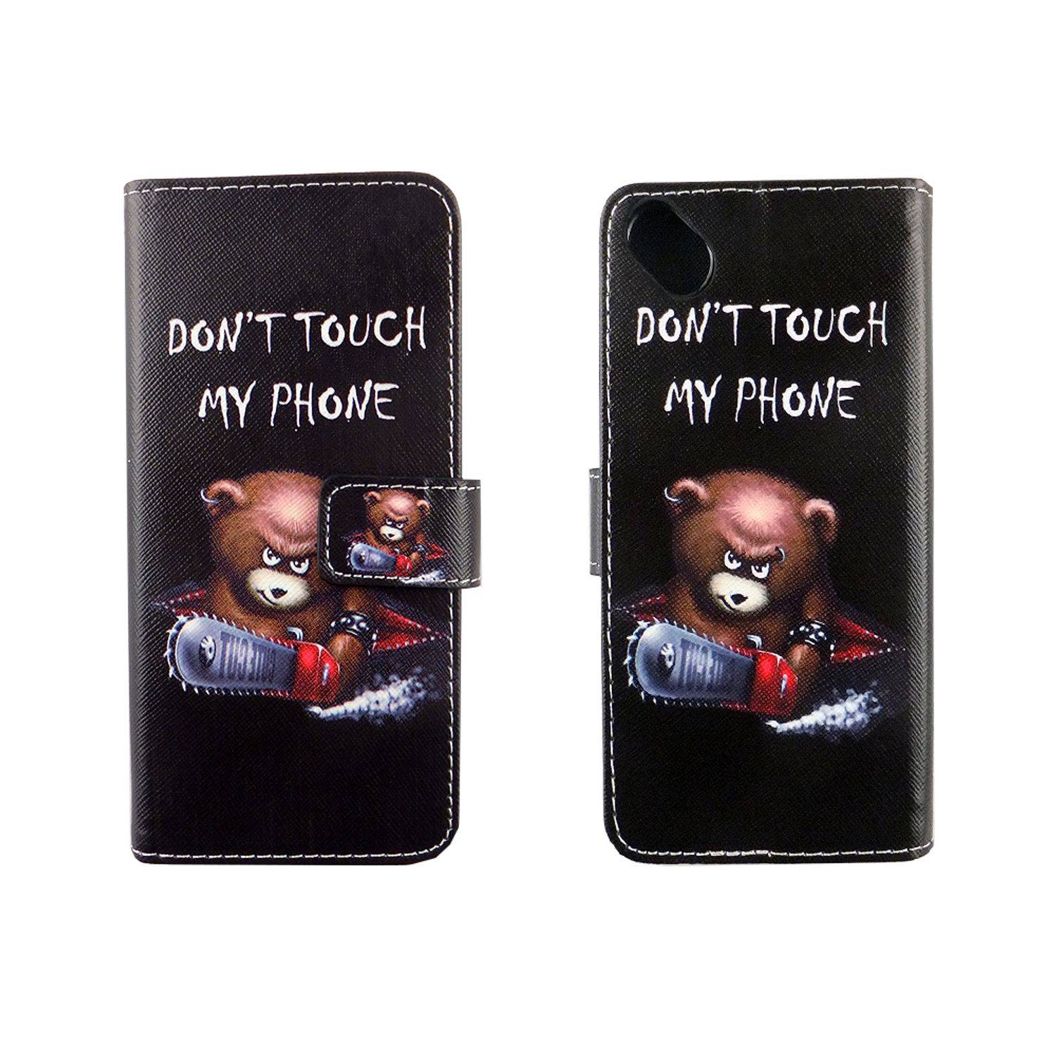 Wiko Sunny 2 Plus Handyhülle Bookcover Schwarz