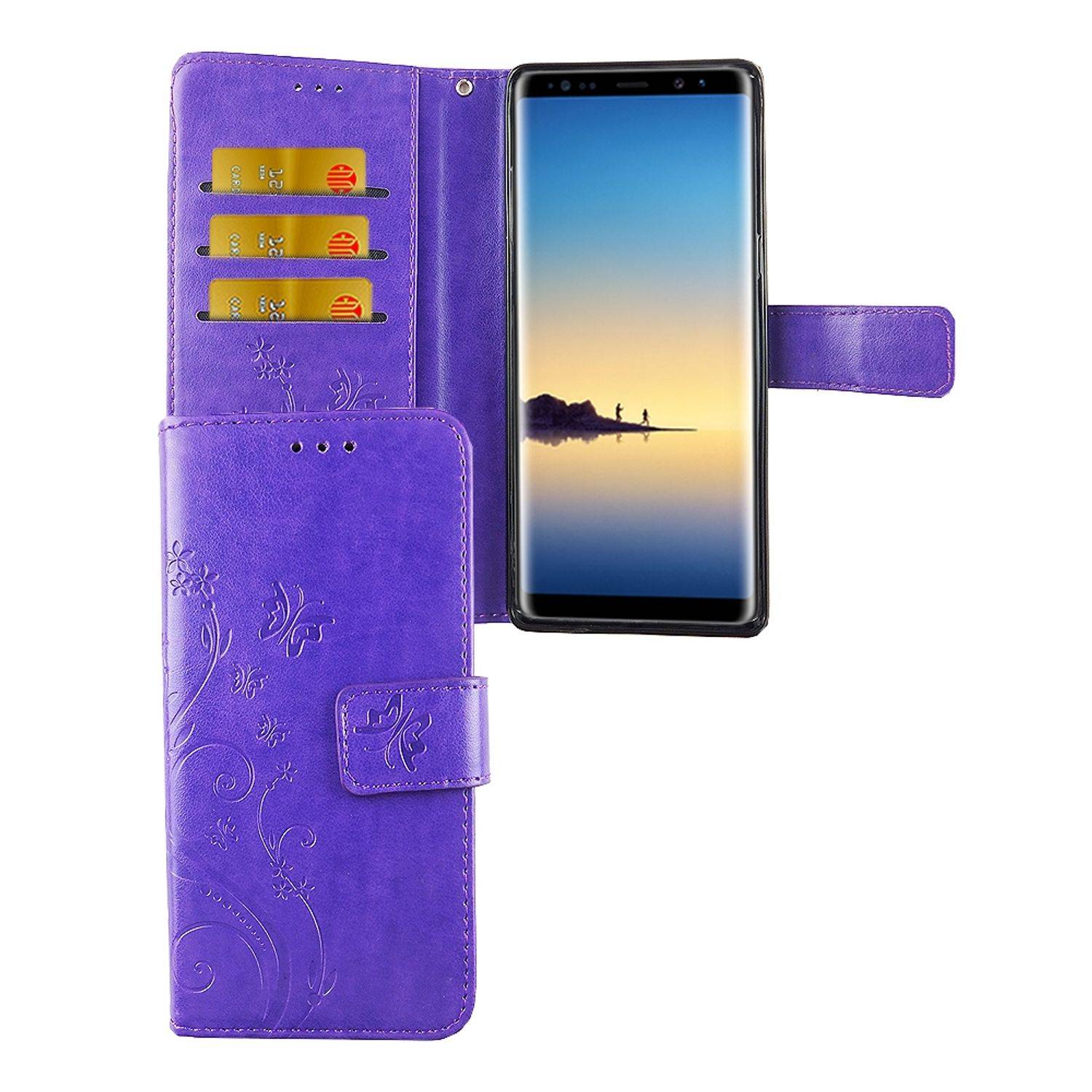 Samsung Galaxy Note 8 Handyhülle Bookcover Violett