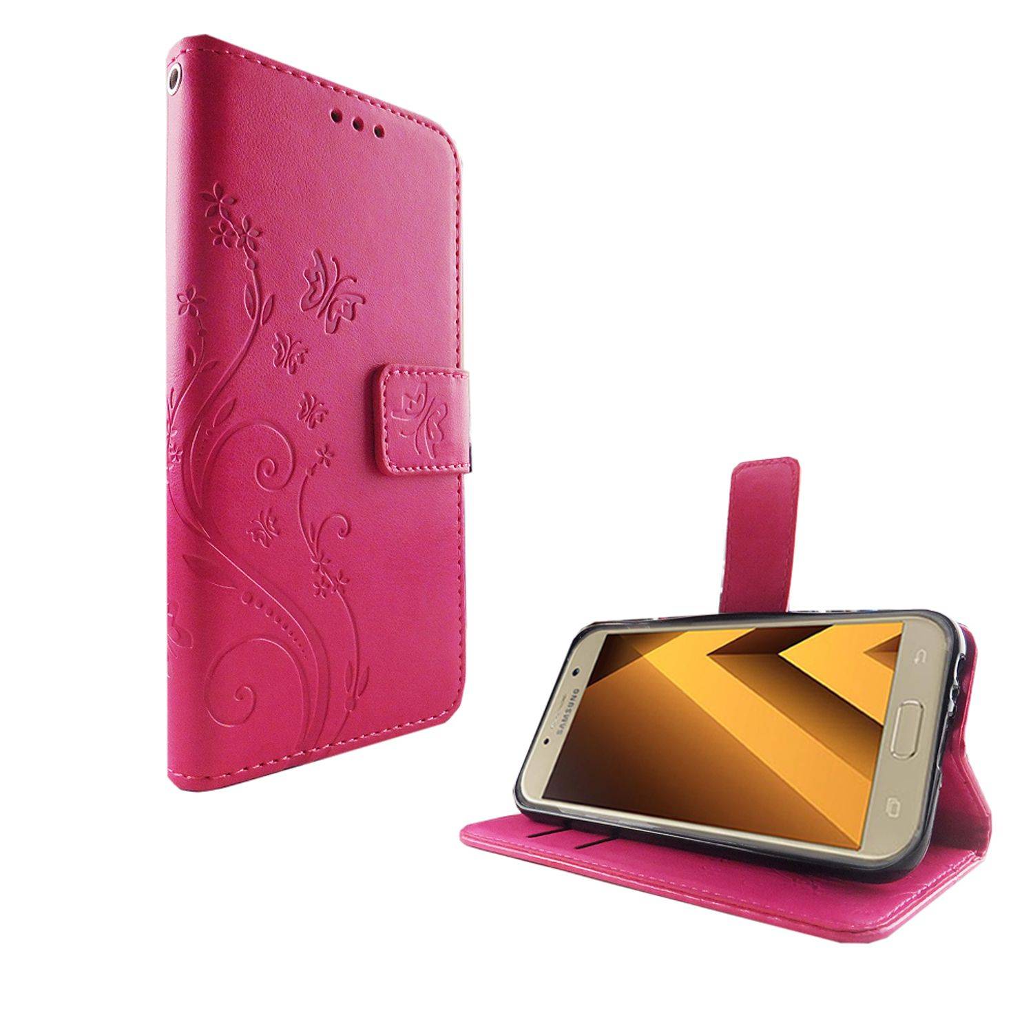 Samsung Galaxy A3 (2017) Handyhülle Bookcover Rosa