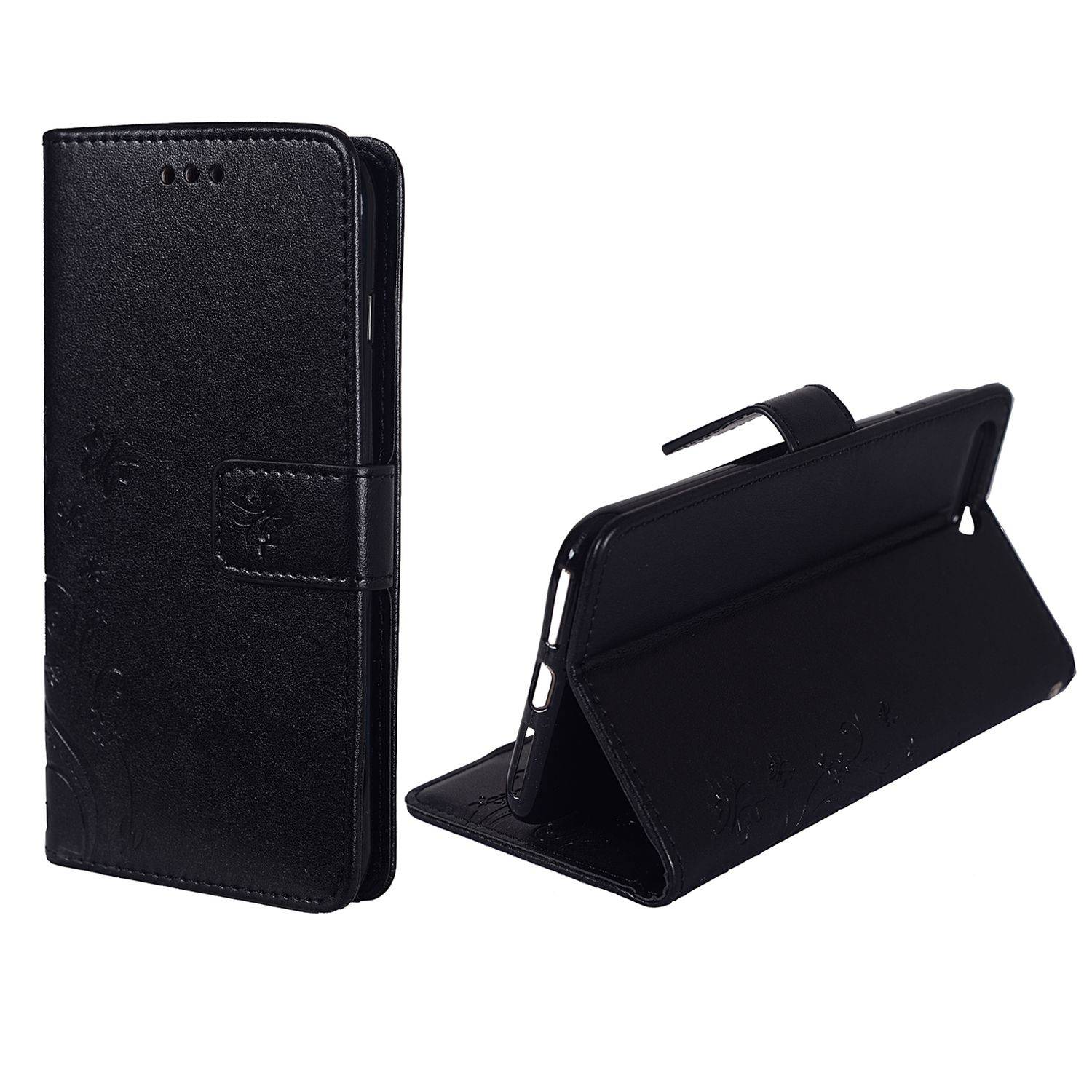 Apple iPhone 7 Plus Handyhülle Bookcover Schwarz