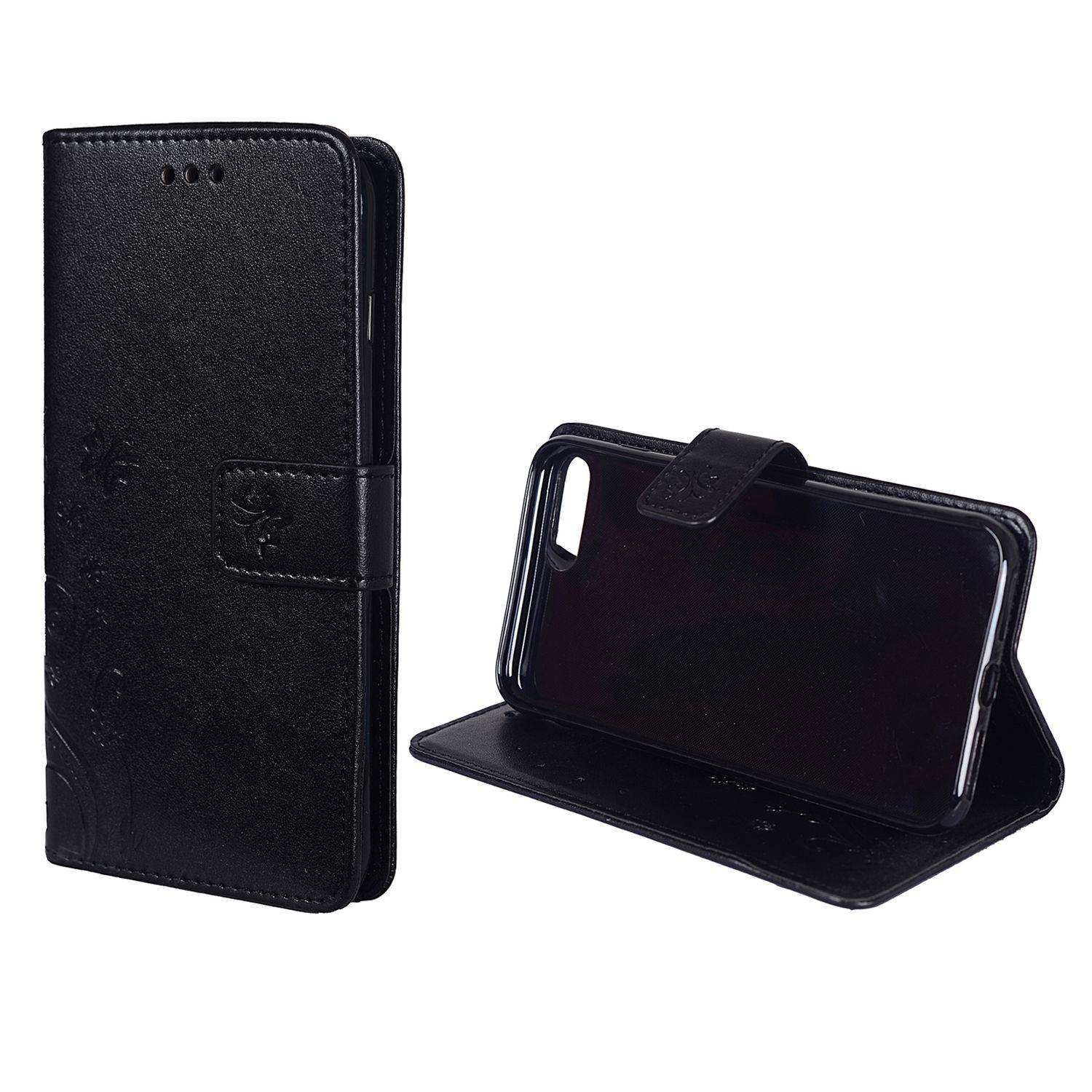 Apple iPhone 7 Plus Handyhülle Bookcover Schwarz