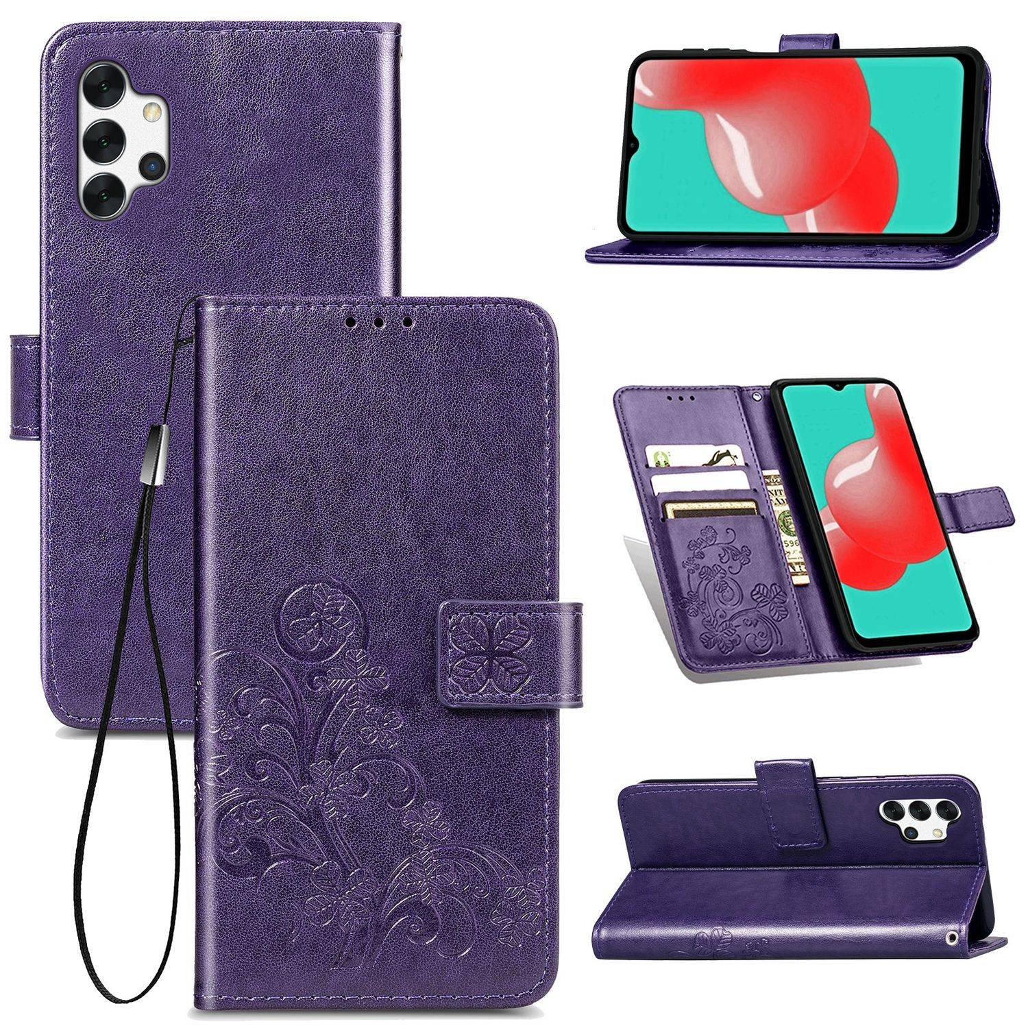 Samsung Galaxy A32 5G Handyhülle Bookcover Violett