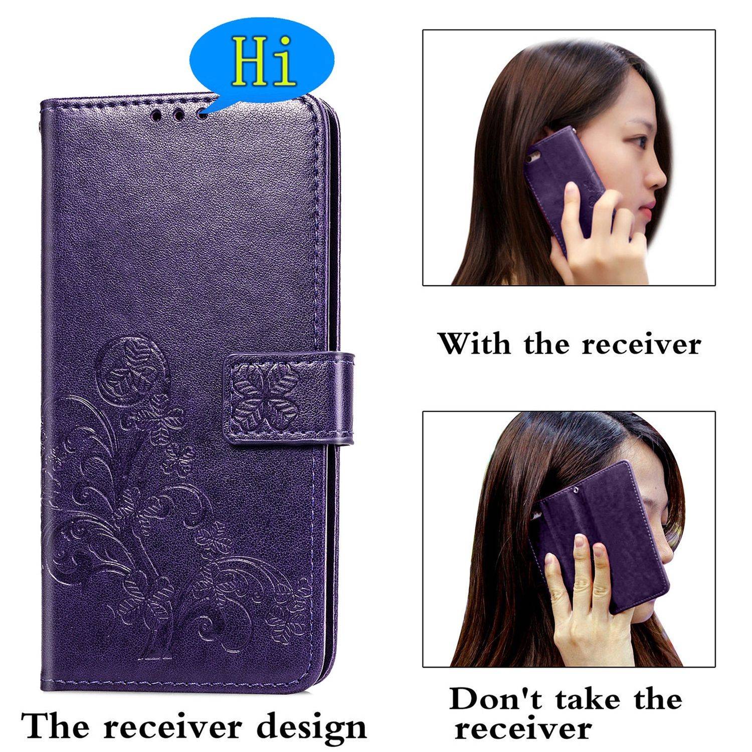 Samsung Galaxy A32 5G Handyhülle Bookcover Violett