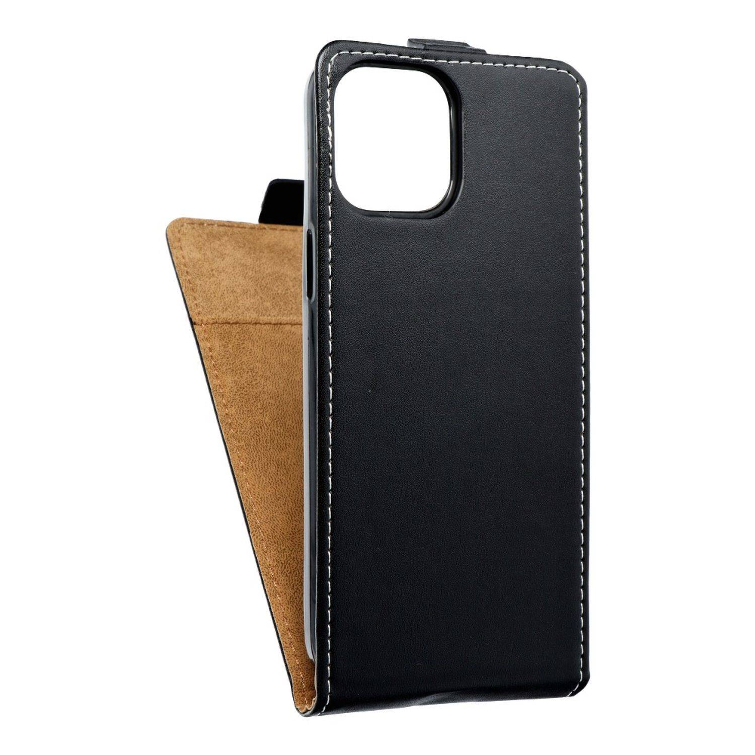 Hülle kompatibel mit Apple iPhone 12 Pro Max Kunstleder Handyhülle - Handy Case Schwarz