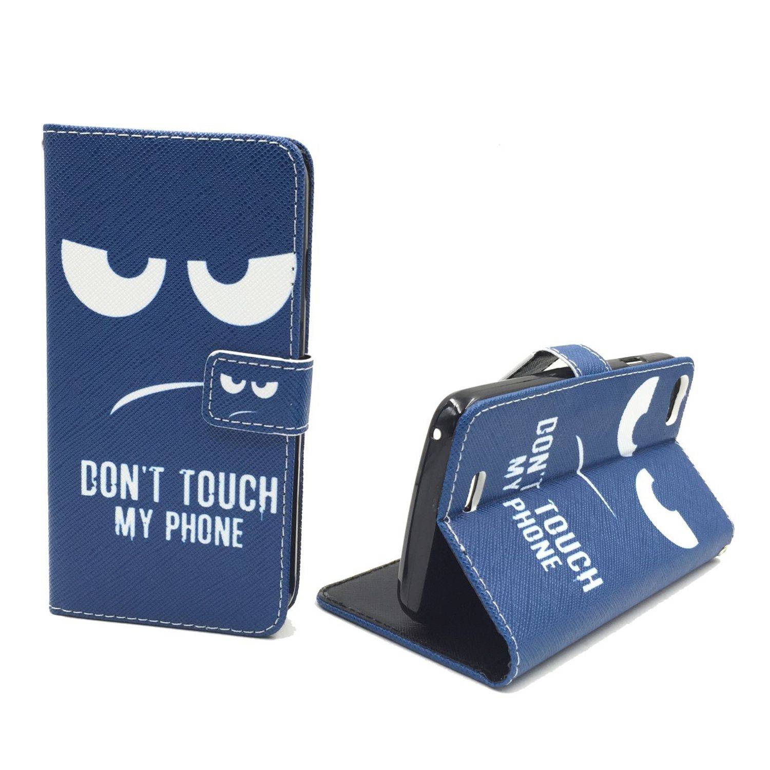 Wiko Lenny Handyhülle Bookcover Blau