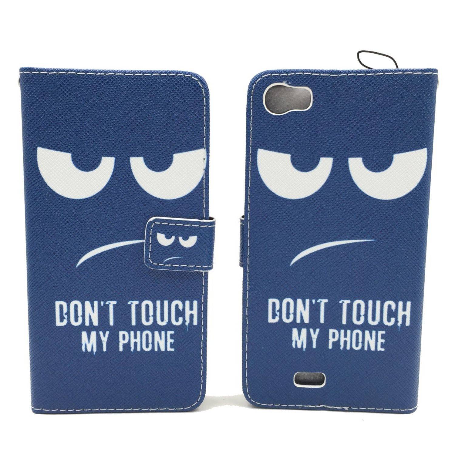 Wiko Lenny Handyhülle Bookcover Blau