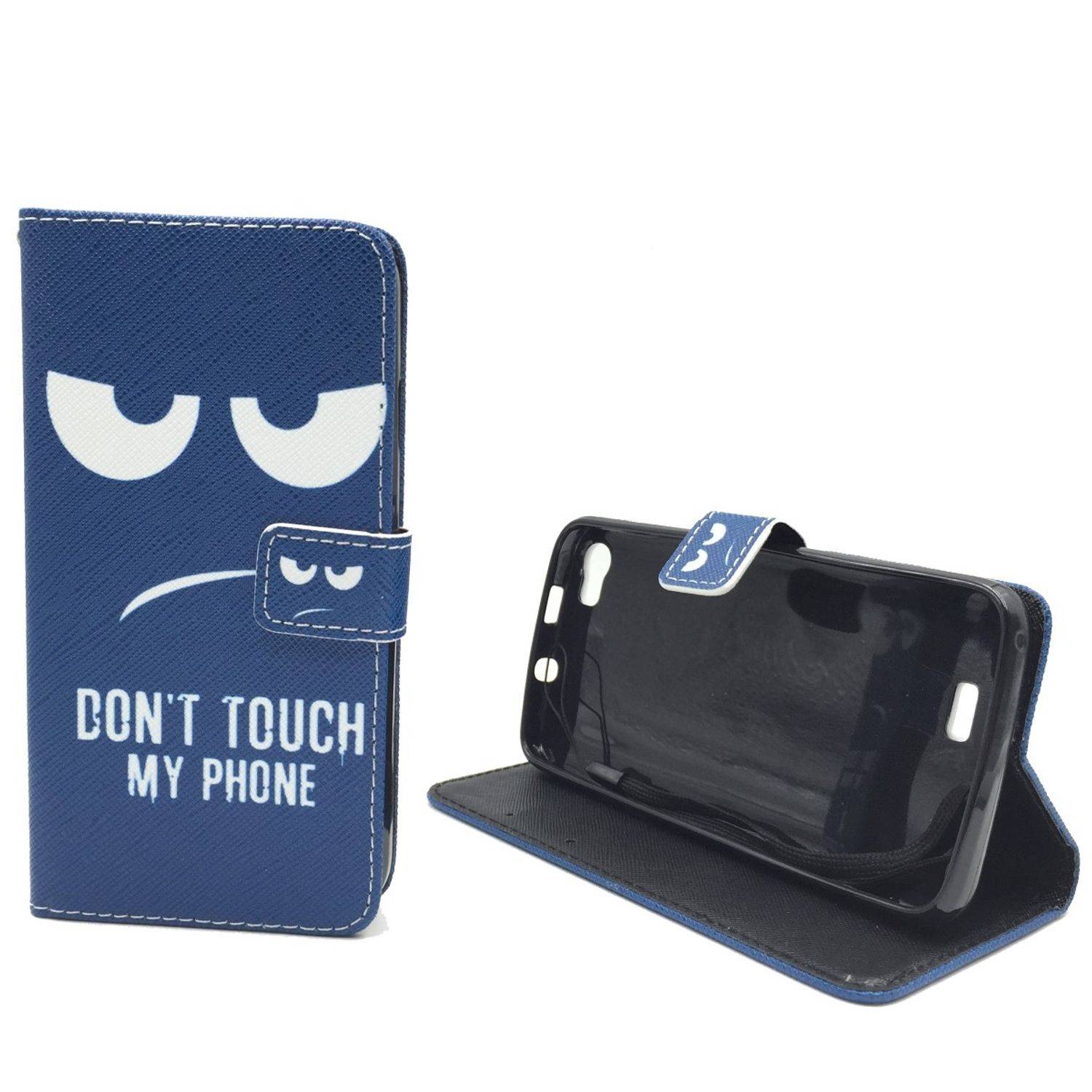 Wiko Lenny Handyhülle Bookcover Blau