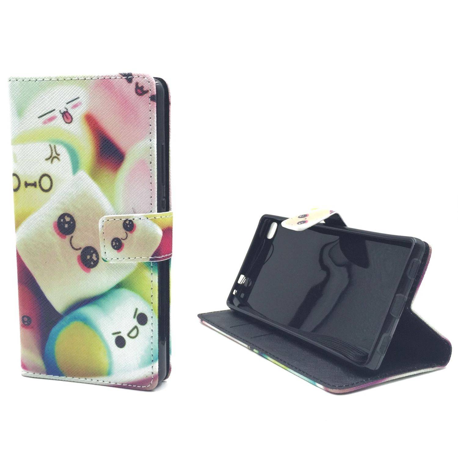 Huawei P8 Handyhülle Bookcover Mehrfarbig