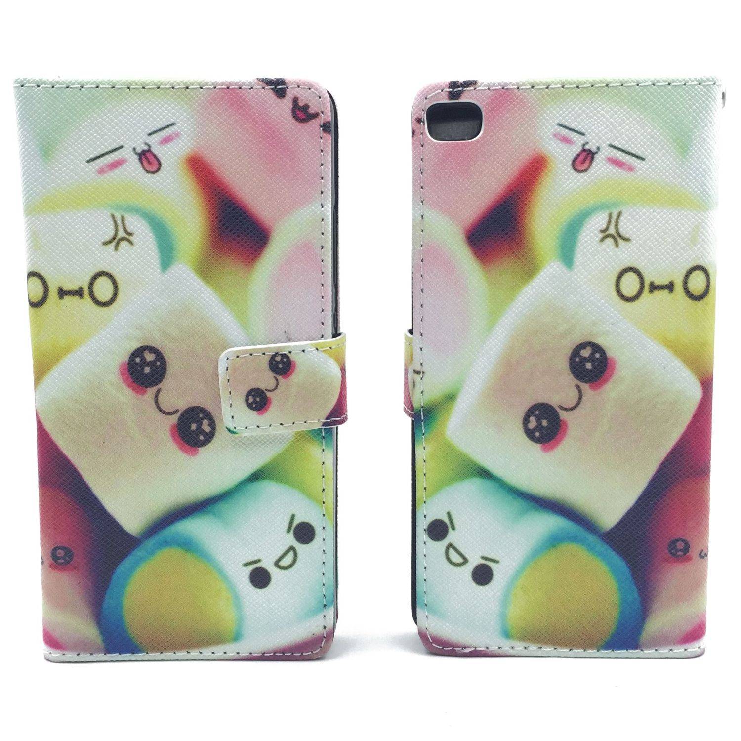 Huawei P8 Handyhülle Bookcover Mehrfarbig