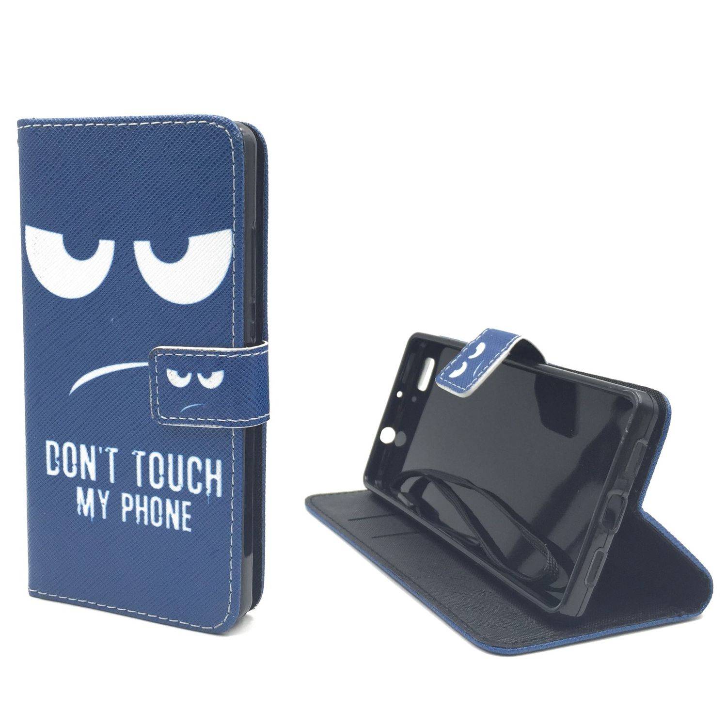 Huawei P8 Lite Handyhülle Bookcover Blau
