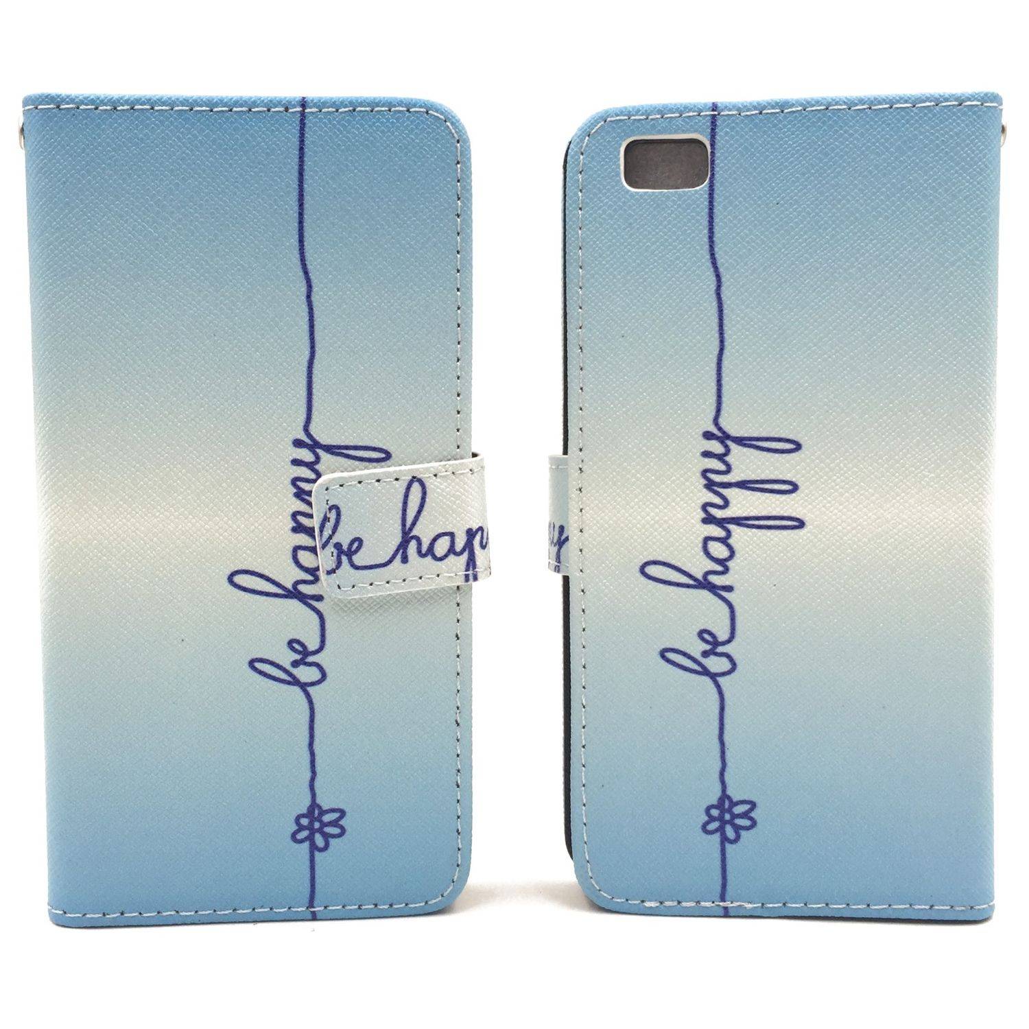 Huawei P8 Lite Handyhülle Bookcover Blau