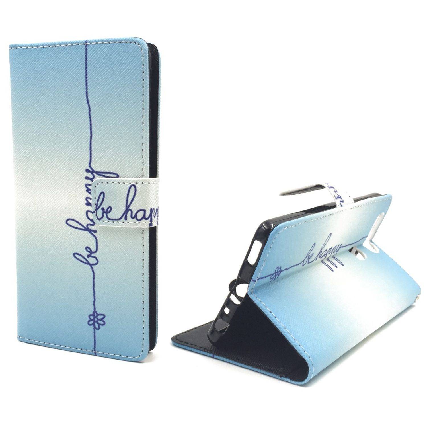 Huawei P9 Handyhülle Bookcover Blau