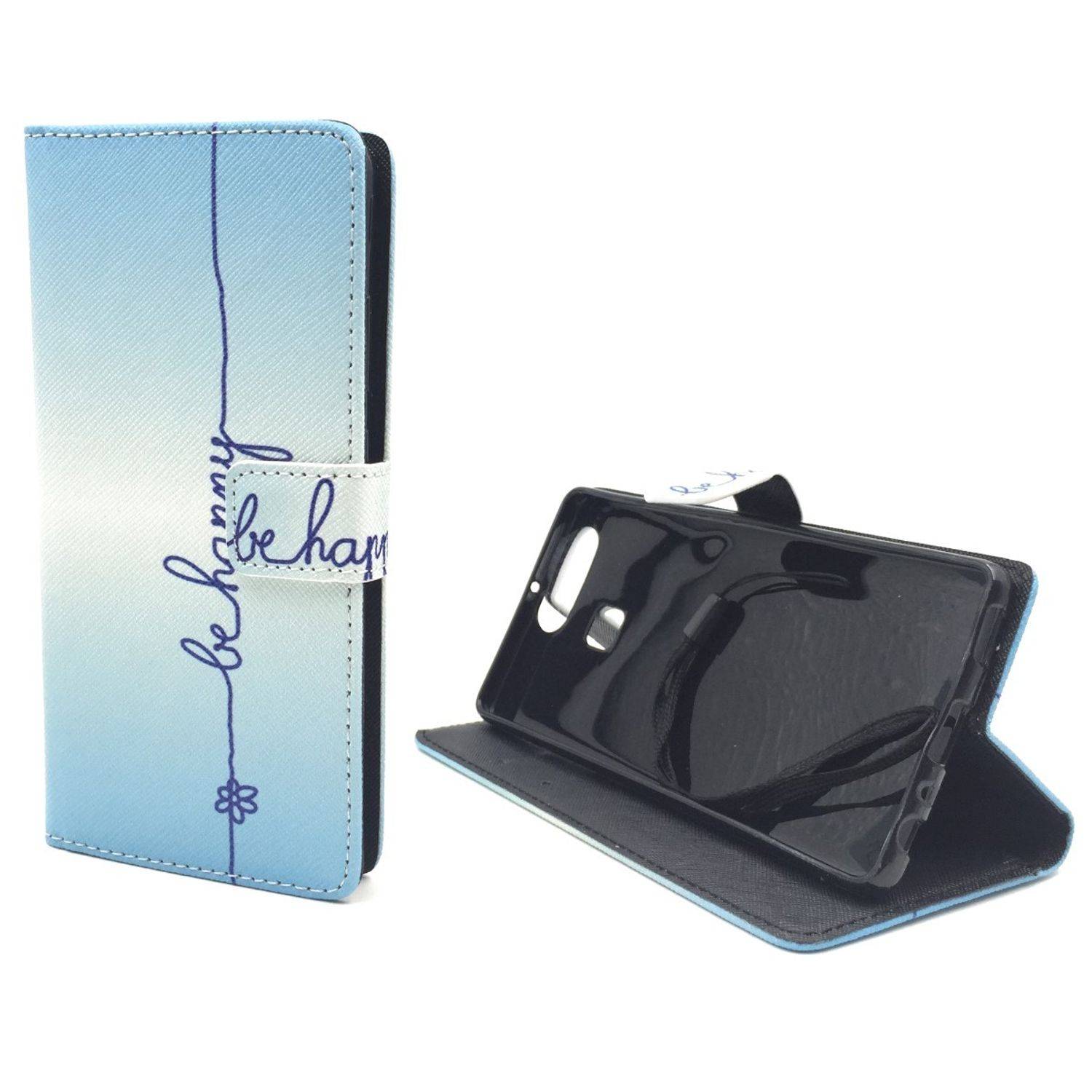 Huawei P9 Handyhülle Bookcover Blau