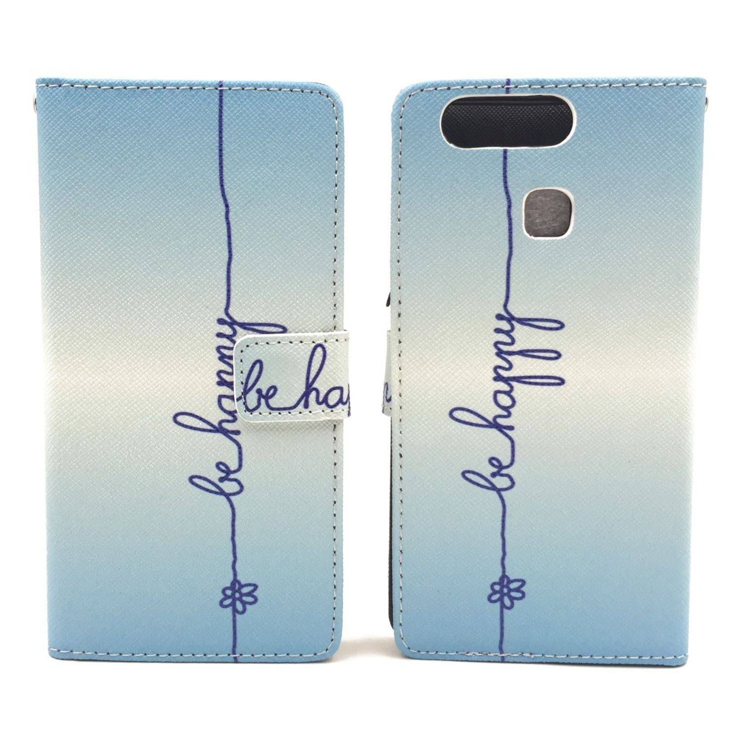 Huawei P9 Handyhülle Bookcover Blau