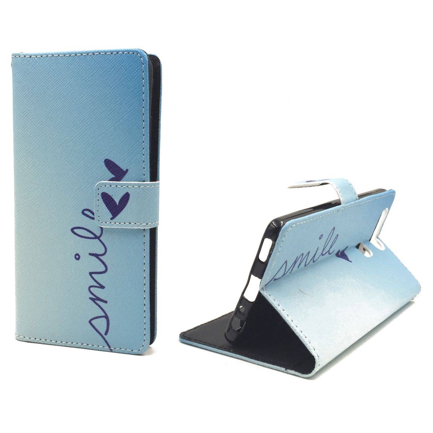 Huawei P9 Handyhülle Bookcover Blau