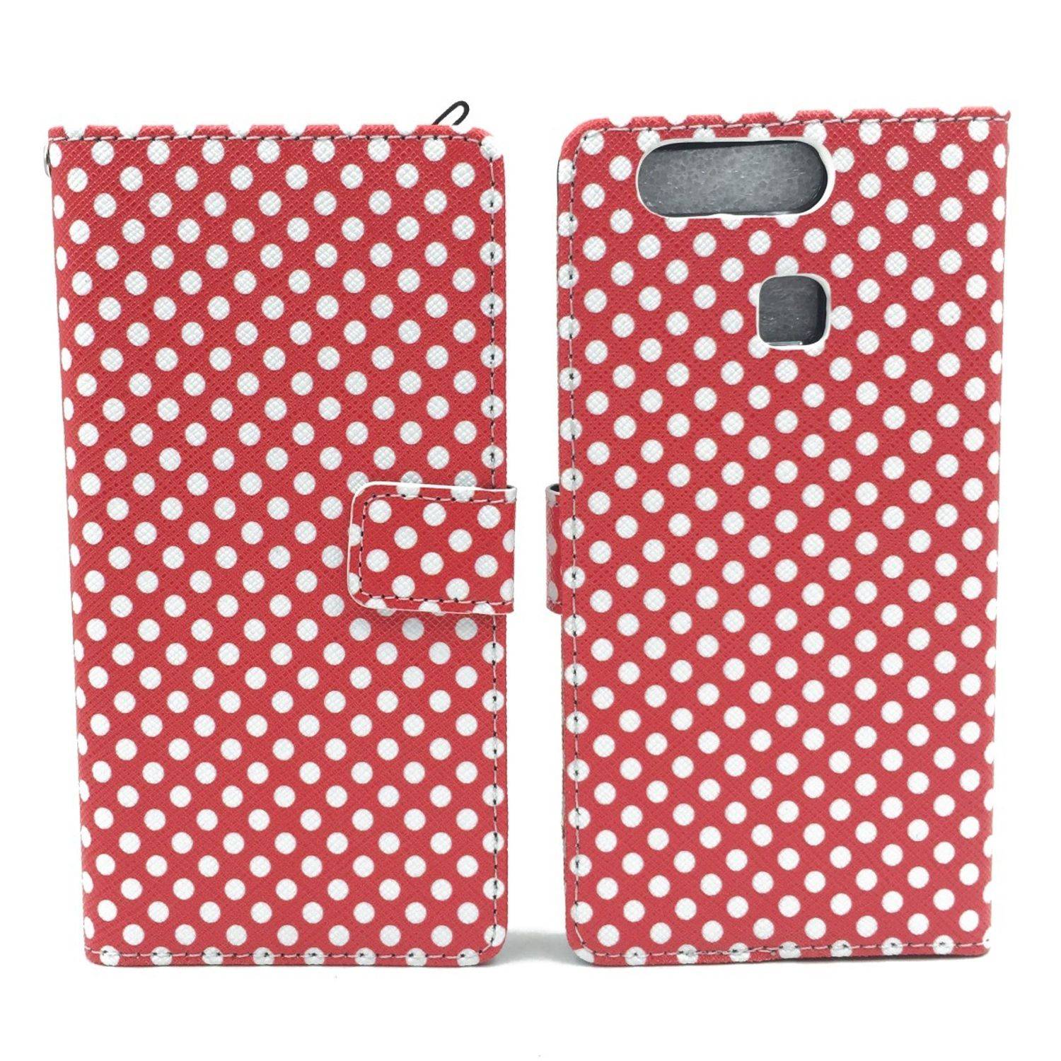 Huawei P9 Handyhülle Bookcover Rot