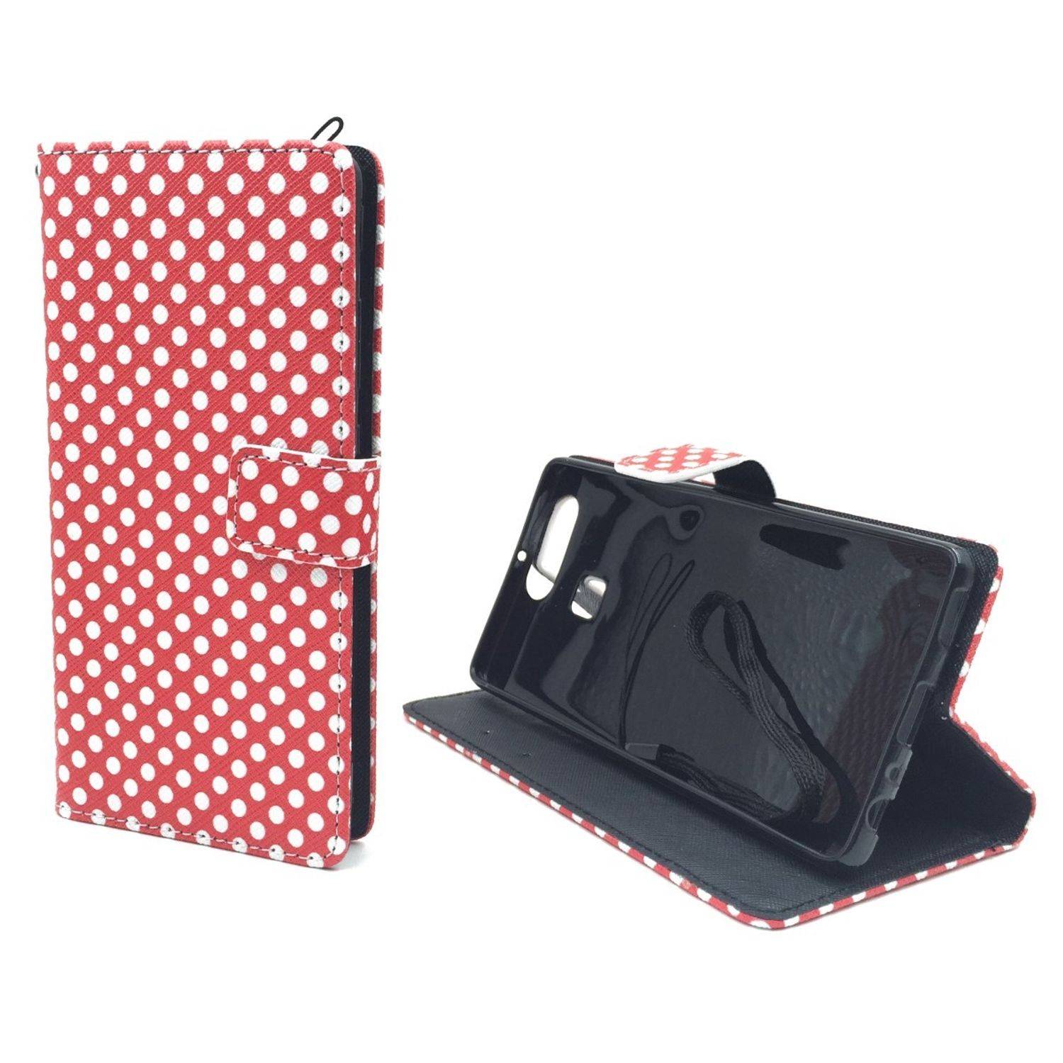Huawei P9 Handyhülle Bookcover Rot
