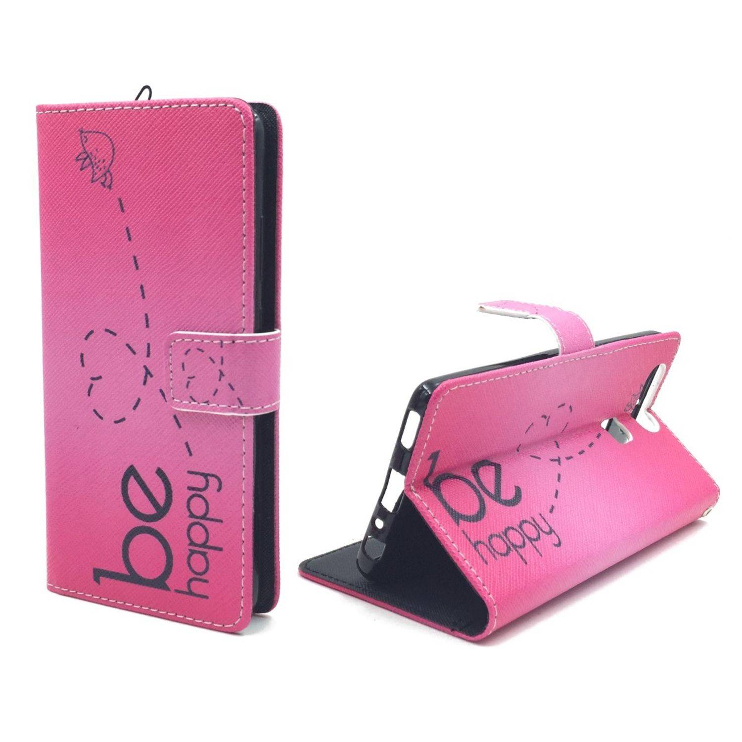 Huawei P9 Handyhülle Bookcover Rosa