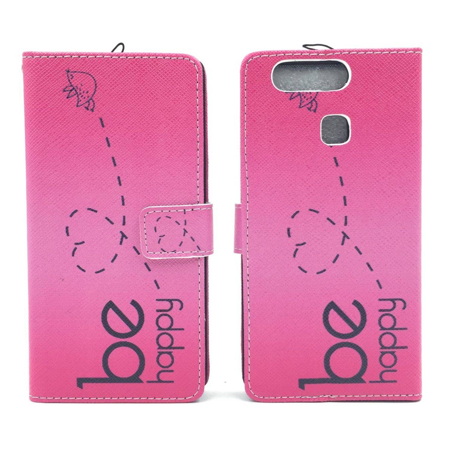 Huawei P9 Handyhülle Bookcover Rosa