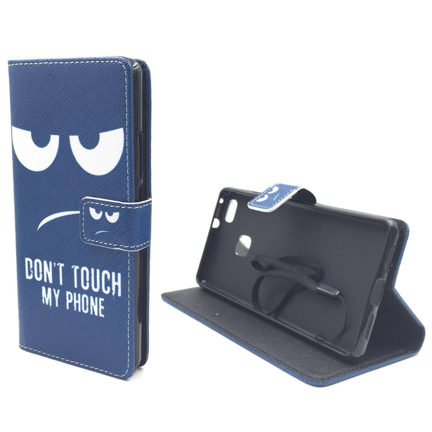 Huawei P9 Lite Handyhülle Bookcover Schwarz