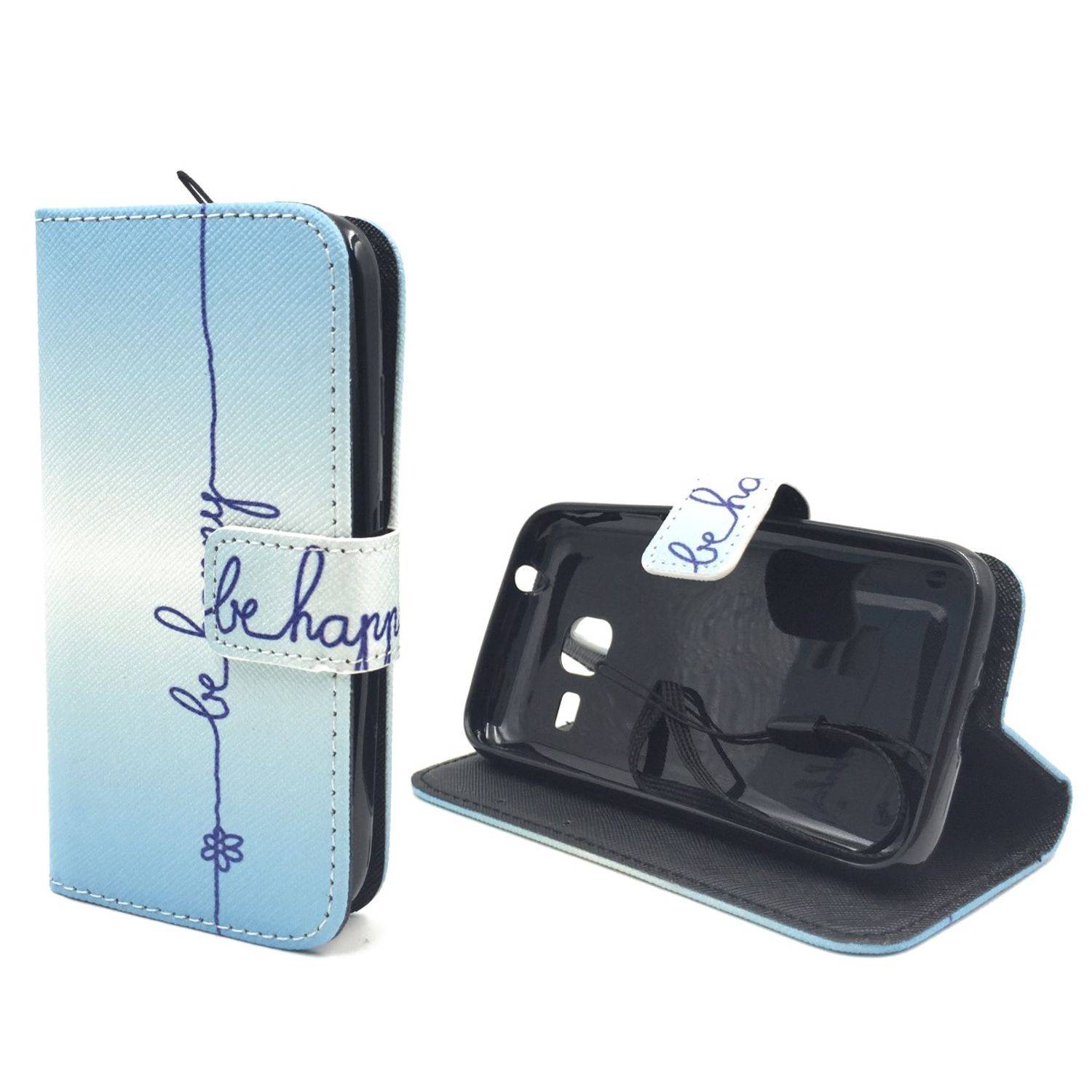 Samsung Galaxy J1 Mini Handyhülle Bookcover Blau