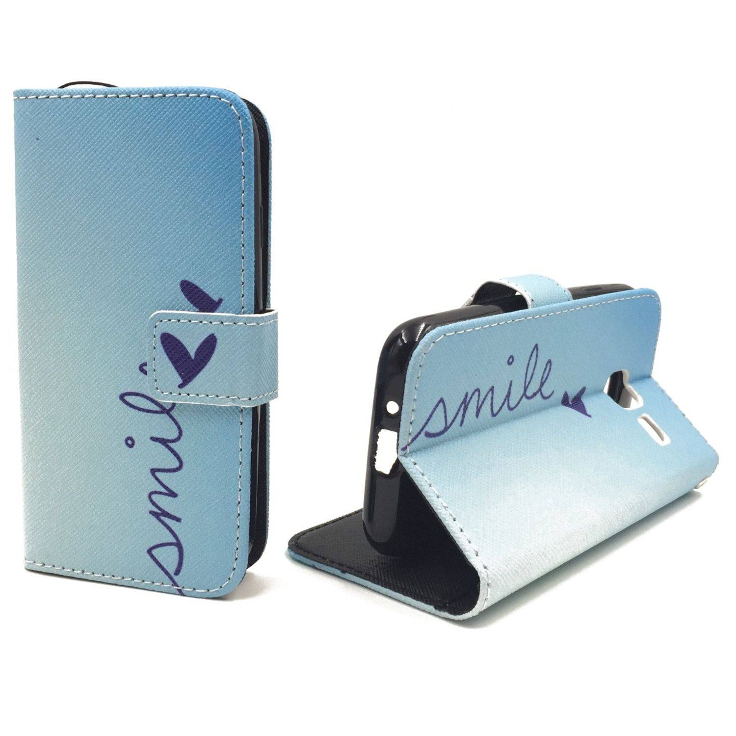 Samsung Galaxy J1 Mini Handyhülle Bookcover Blau