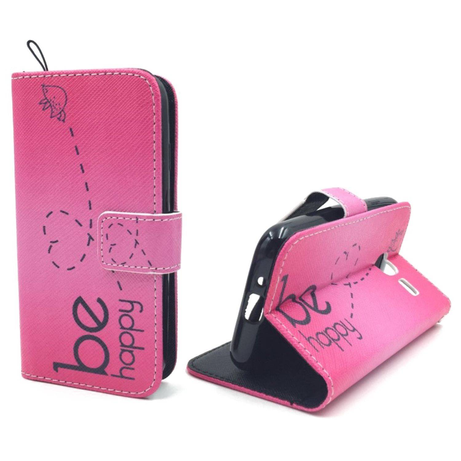 Samsung Galaxy J1 Mini Handyhülle Bookcover Rosa