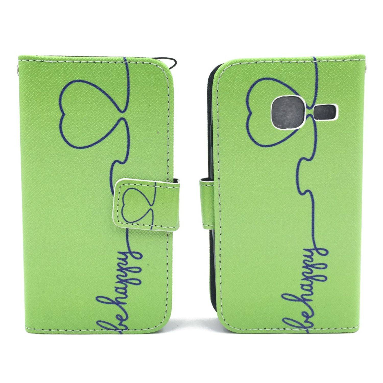 Samsung Galaxy J1 Mini Handyhülle Bookcover Grün