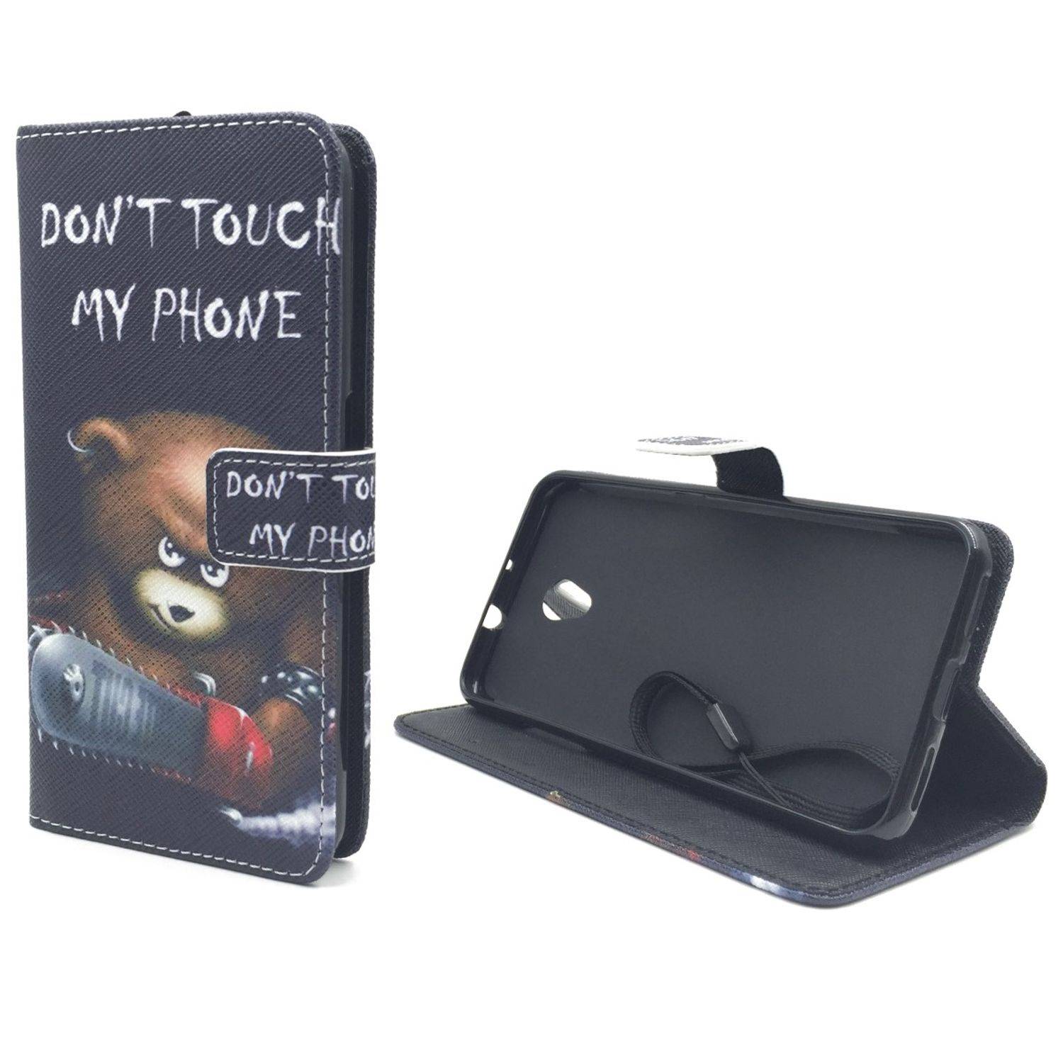 ZTE Blade V7 Handyhülle Bookcover Schwarz