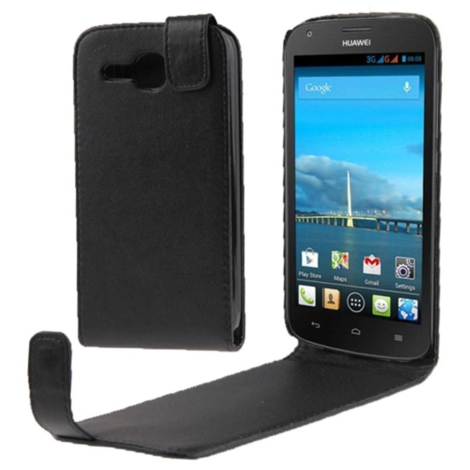 Huawei Ascend Y600 Handyhülle Backcover Schwarz