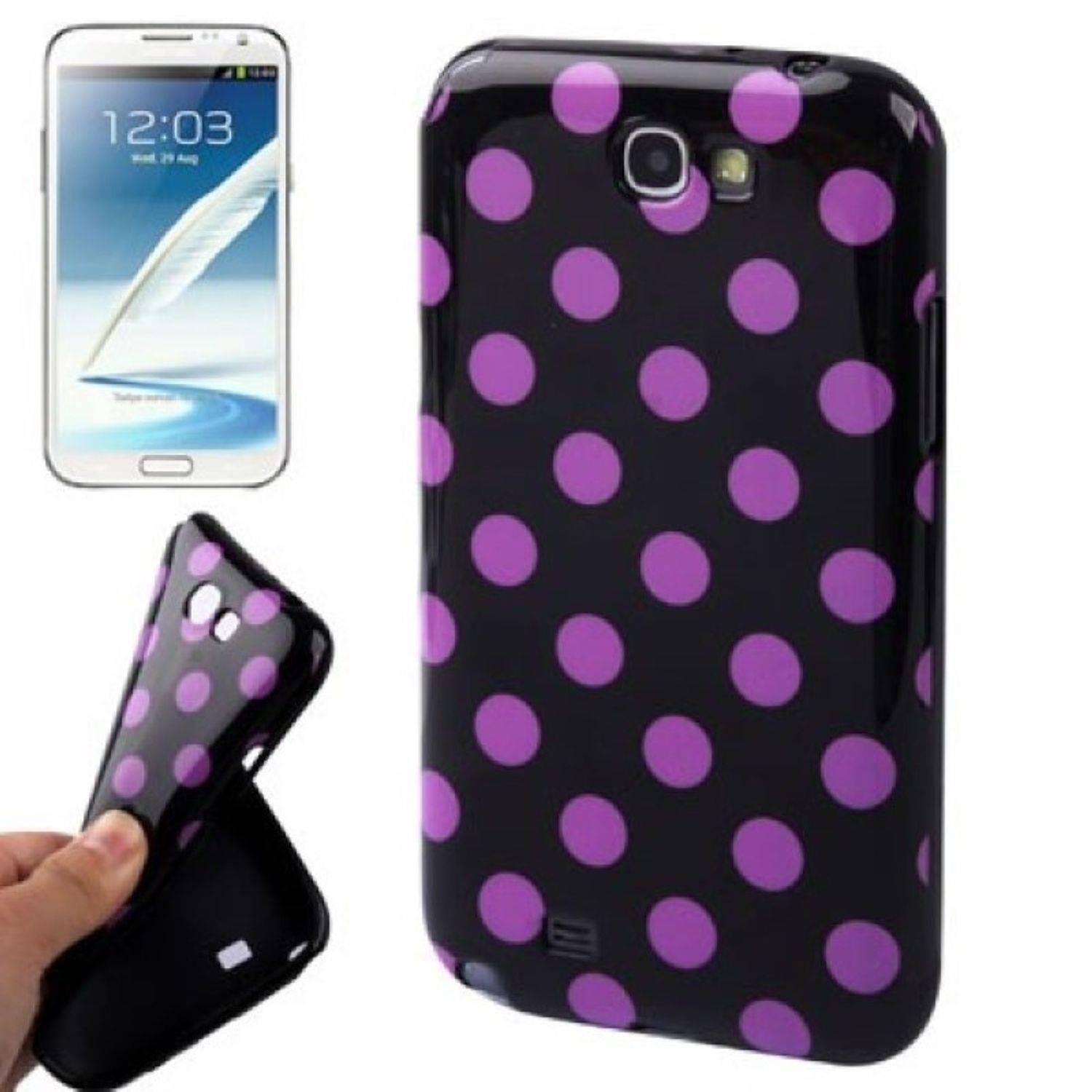 Samsung Galaxy Note 2 N7100 Handyhülle Backcover Schwarz