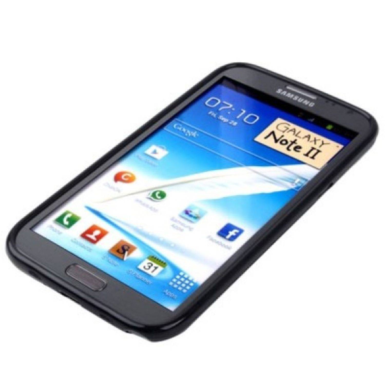Samsung Galaxy Note 2 N7100 Handyhülle Backcover Schwarz