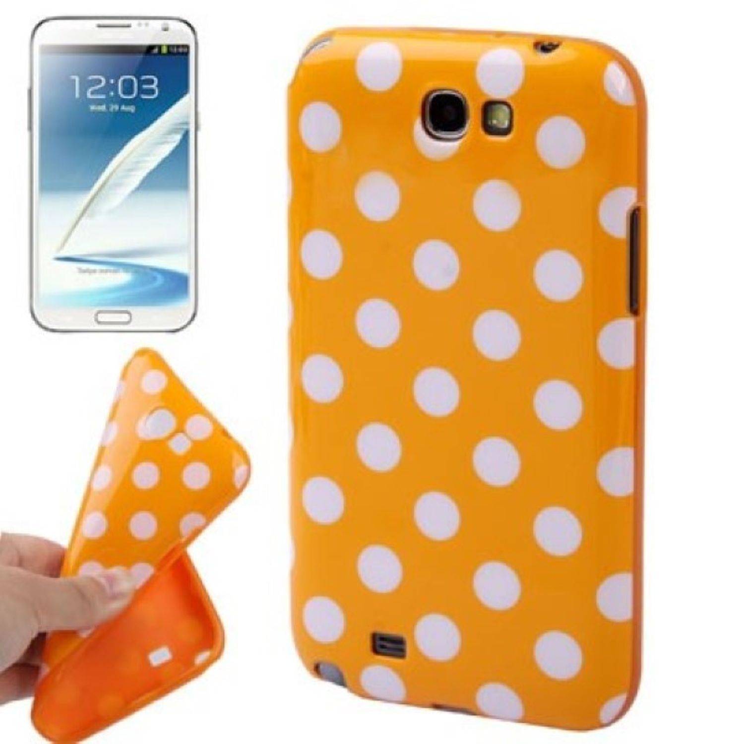 Samsung Galaxy Note 2 N7100 Handyhülle Backcover Orange