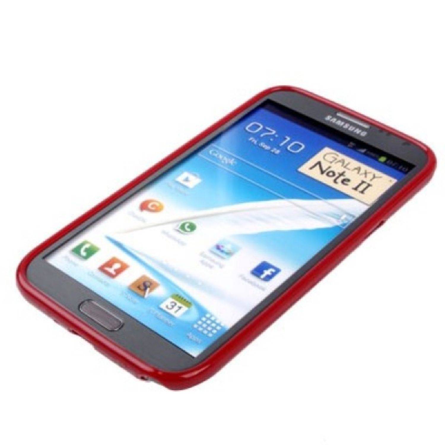 Samsung Galaxy Note 2 N7100 Handyhülle Backcover Rot