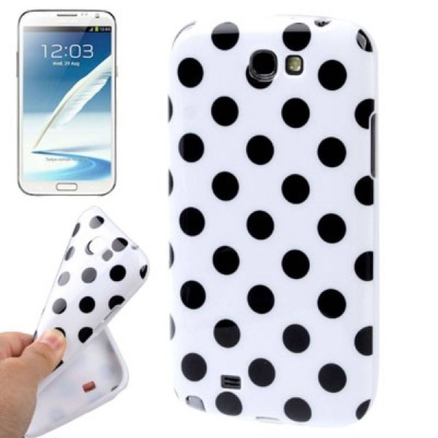 Samsung Galaxy Note 2 N7100 Handyhülle Backcover Weiß