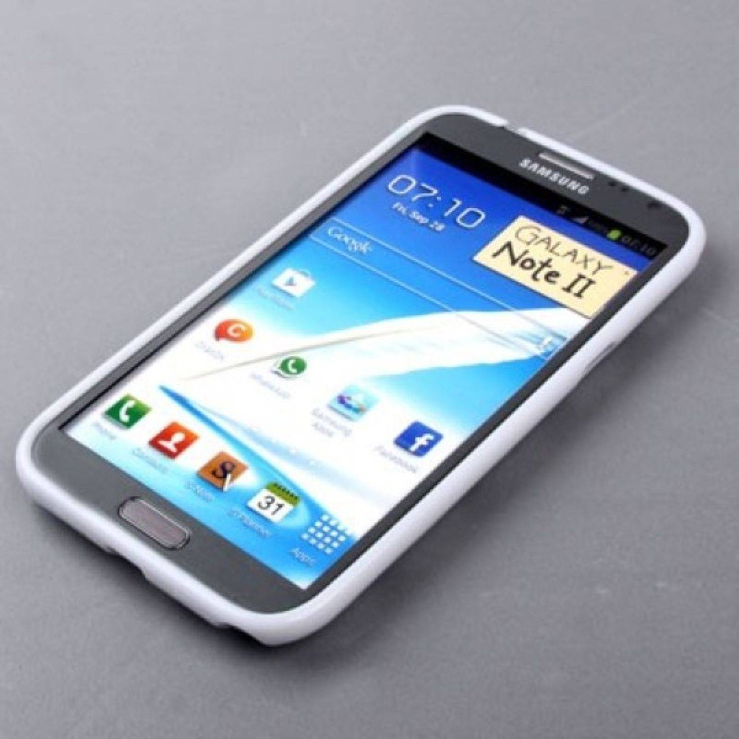 Samsung Galaxy Note 2 N7100 Handyhülle Backcover Weiß