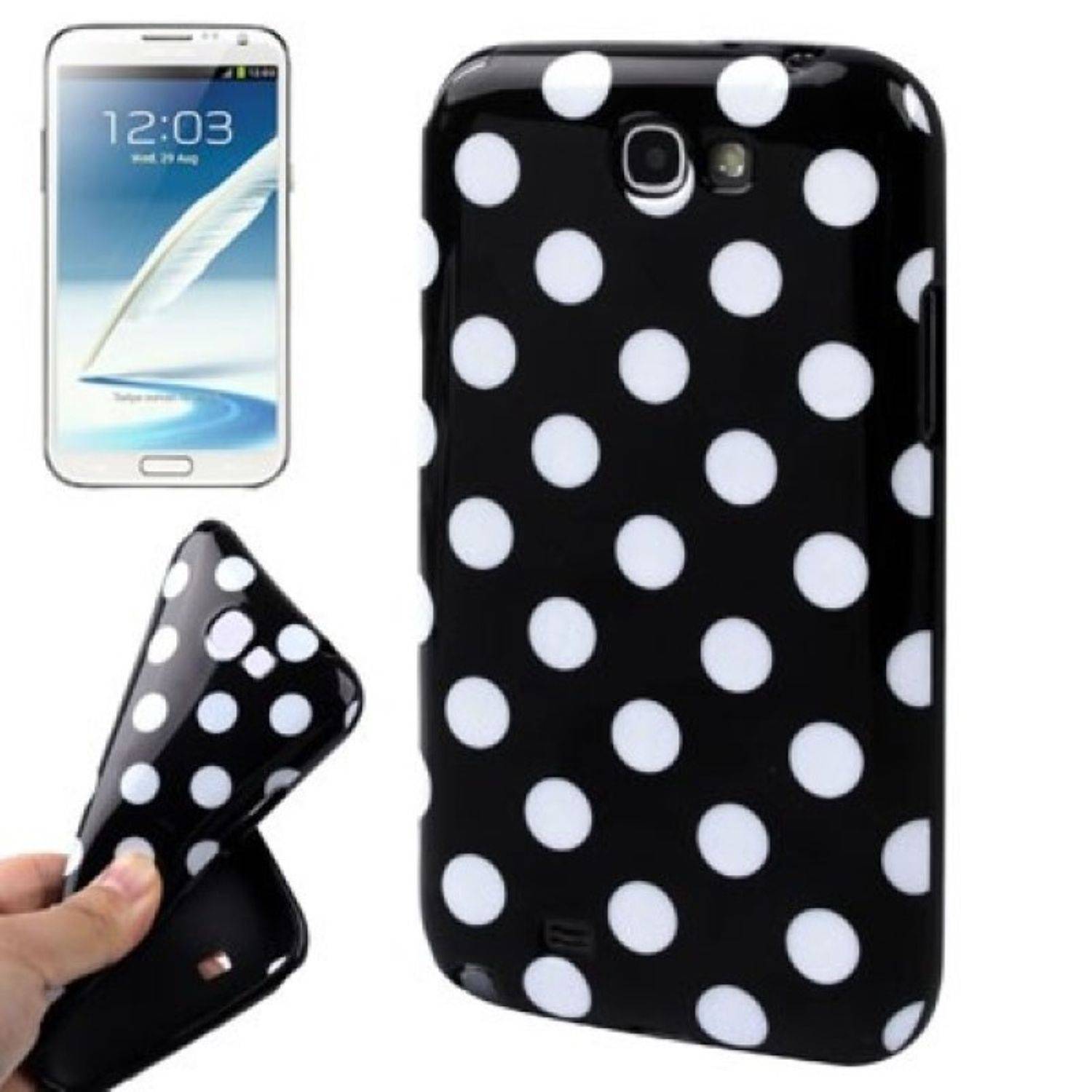 Samsung Galaxy Note 2 N7100 Handyhülle Backcover Schwarz